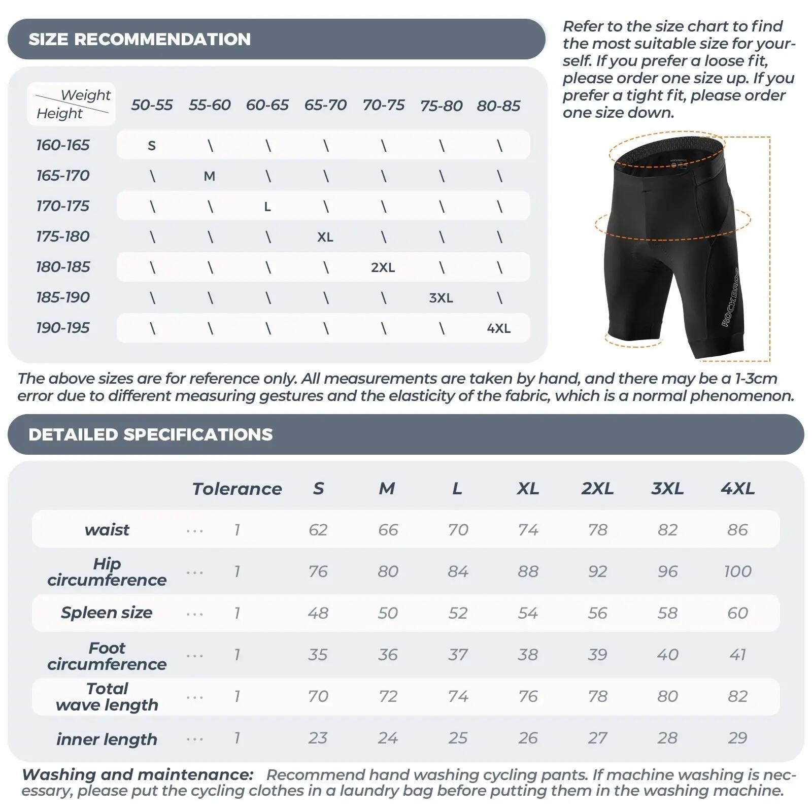 ROCKBROS Herren kurze Radlerhose Radshorts 6/6