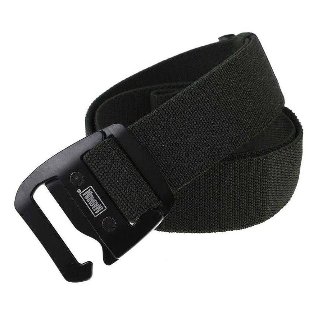 Mens Panther Polyester Belt (Black/Green)