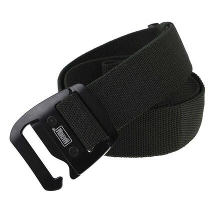 Heren Panter Polyester Riem (Zwart/Groen)