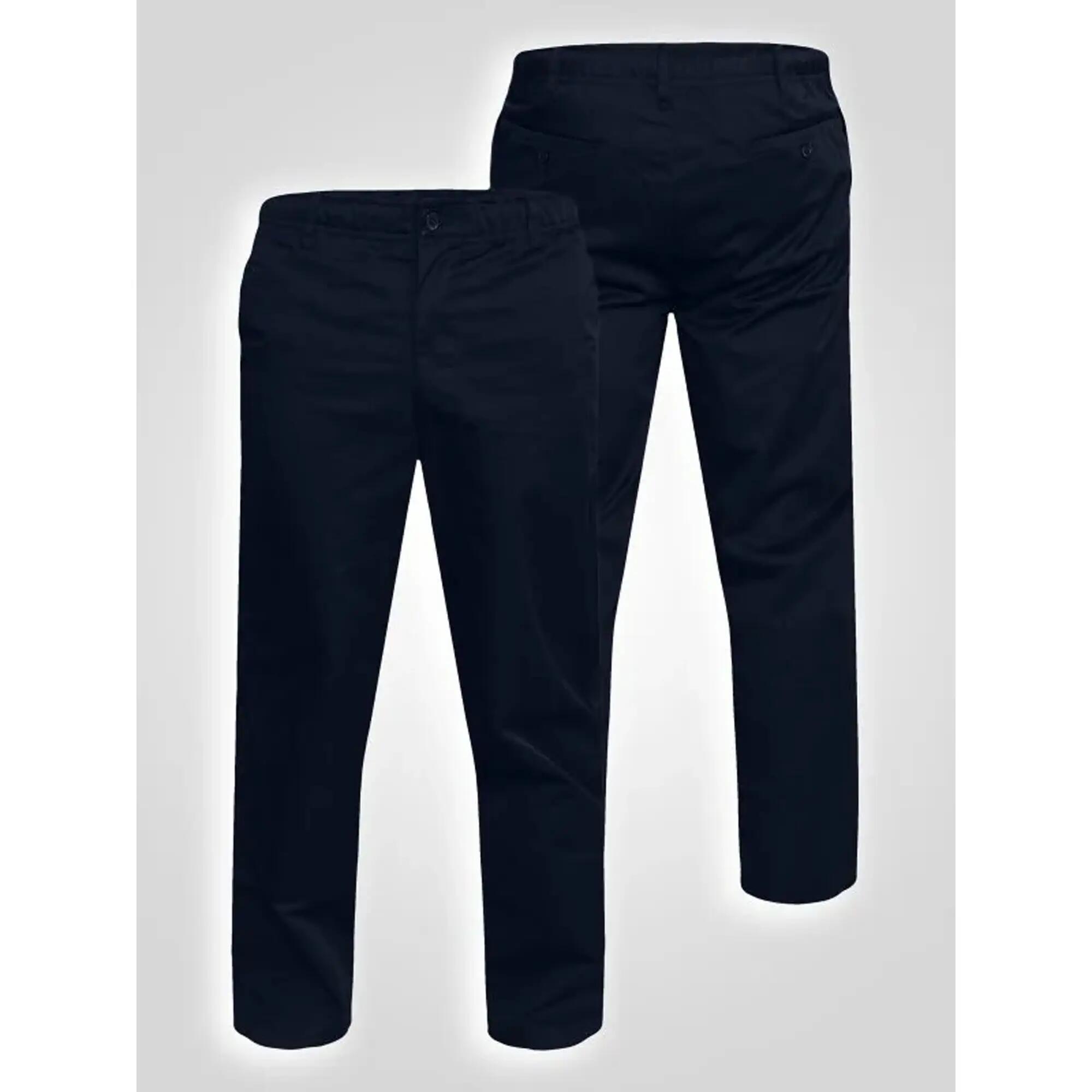Pantalone Girovita Elasticizzato Rugby Uomo Duke D555 Basilio Blu Navy 4/6