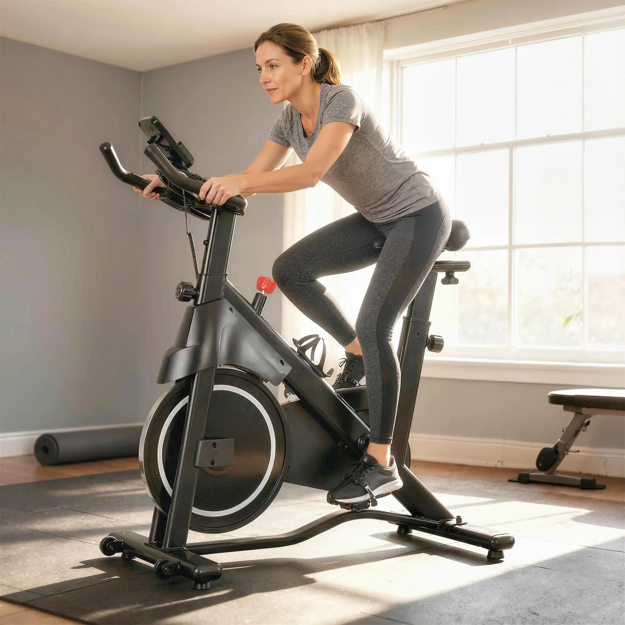 Vélo d'appartement biking résistance magnétique réglable 2/5