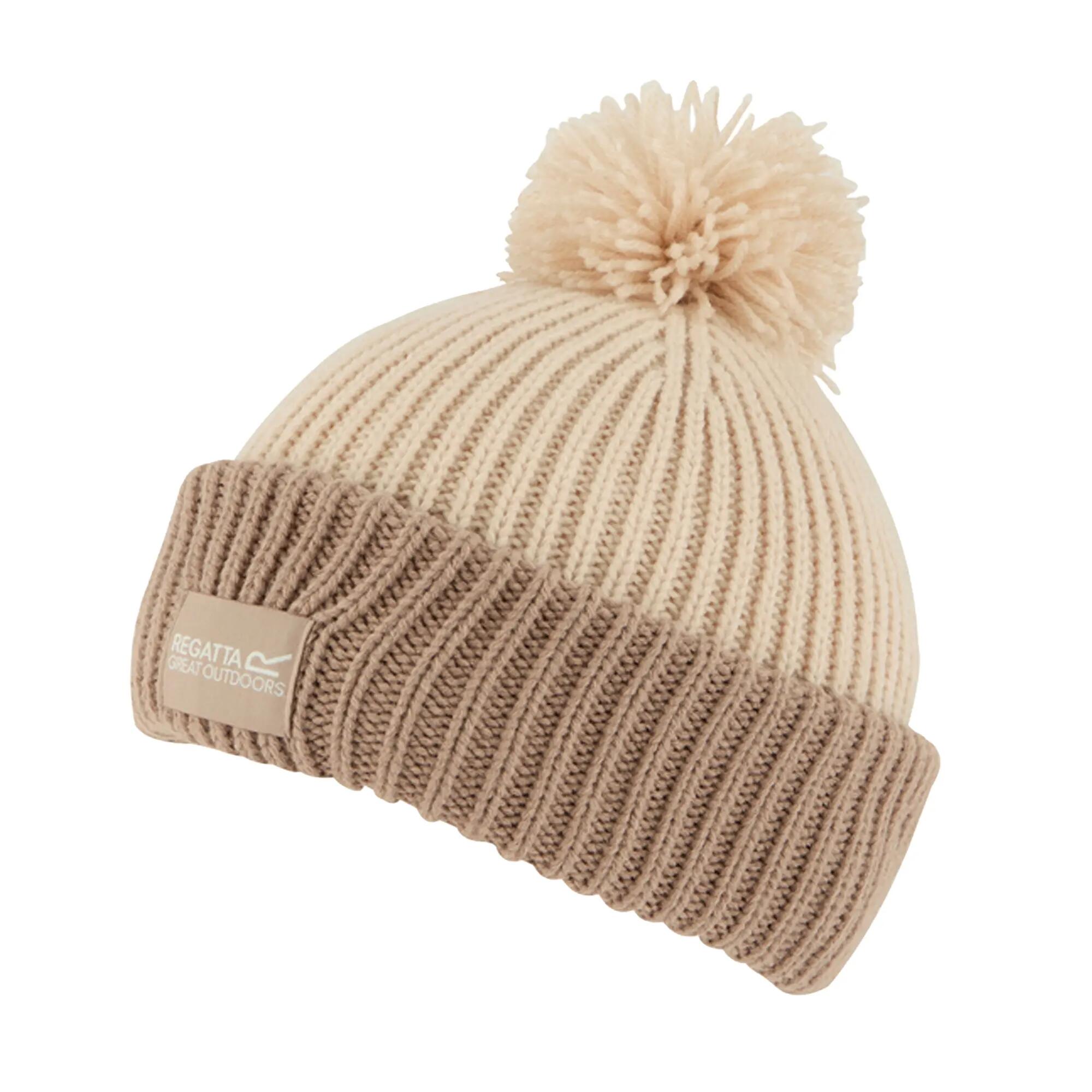 Berretto Pom Pom Adulto Unisex Regatta Connora Vaniglia Chiaro Talpa Morbida 2/3