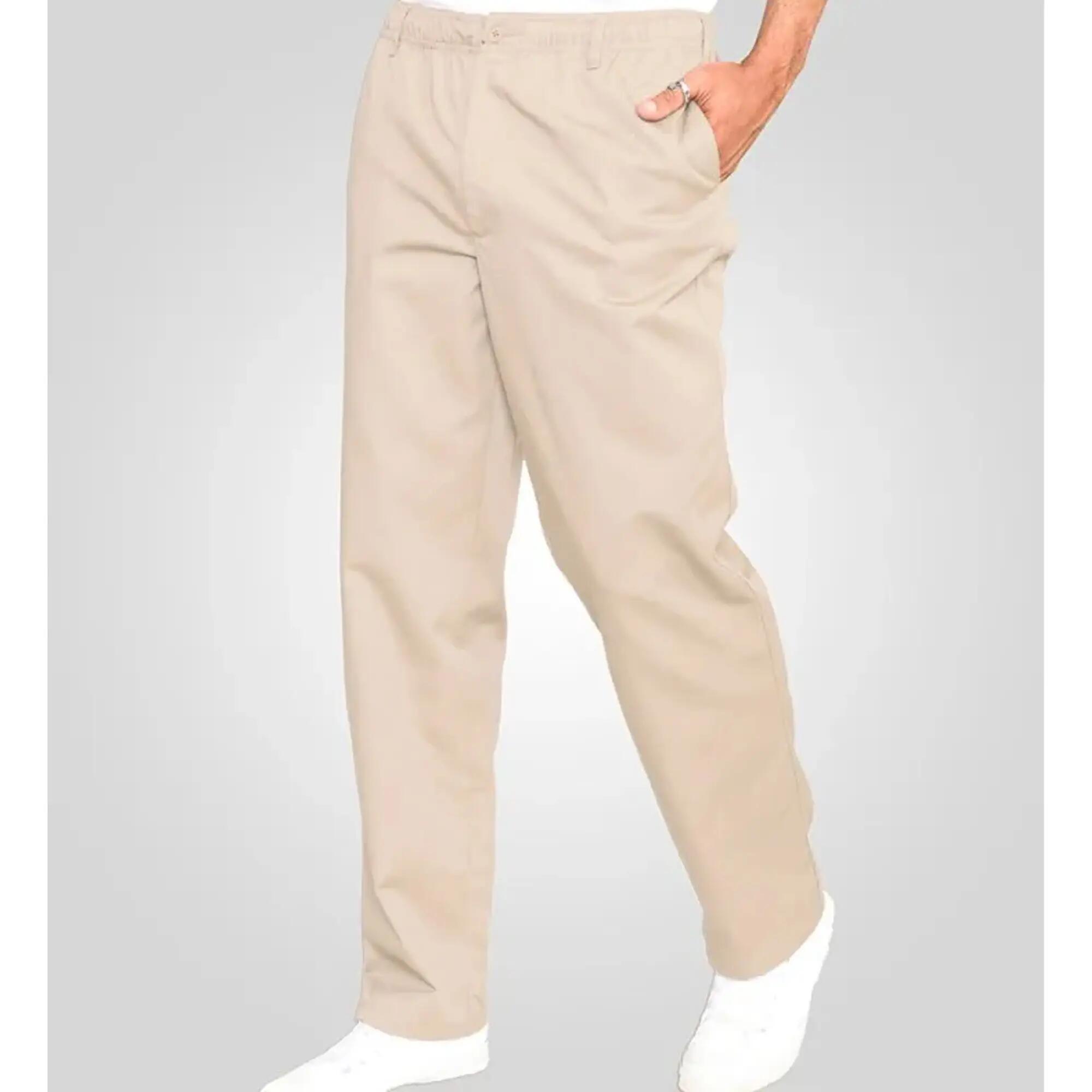 Mens D555 Basilio Elasticated Waist Rugby Trousers (Stone) 6/6