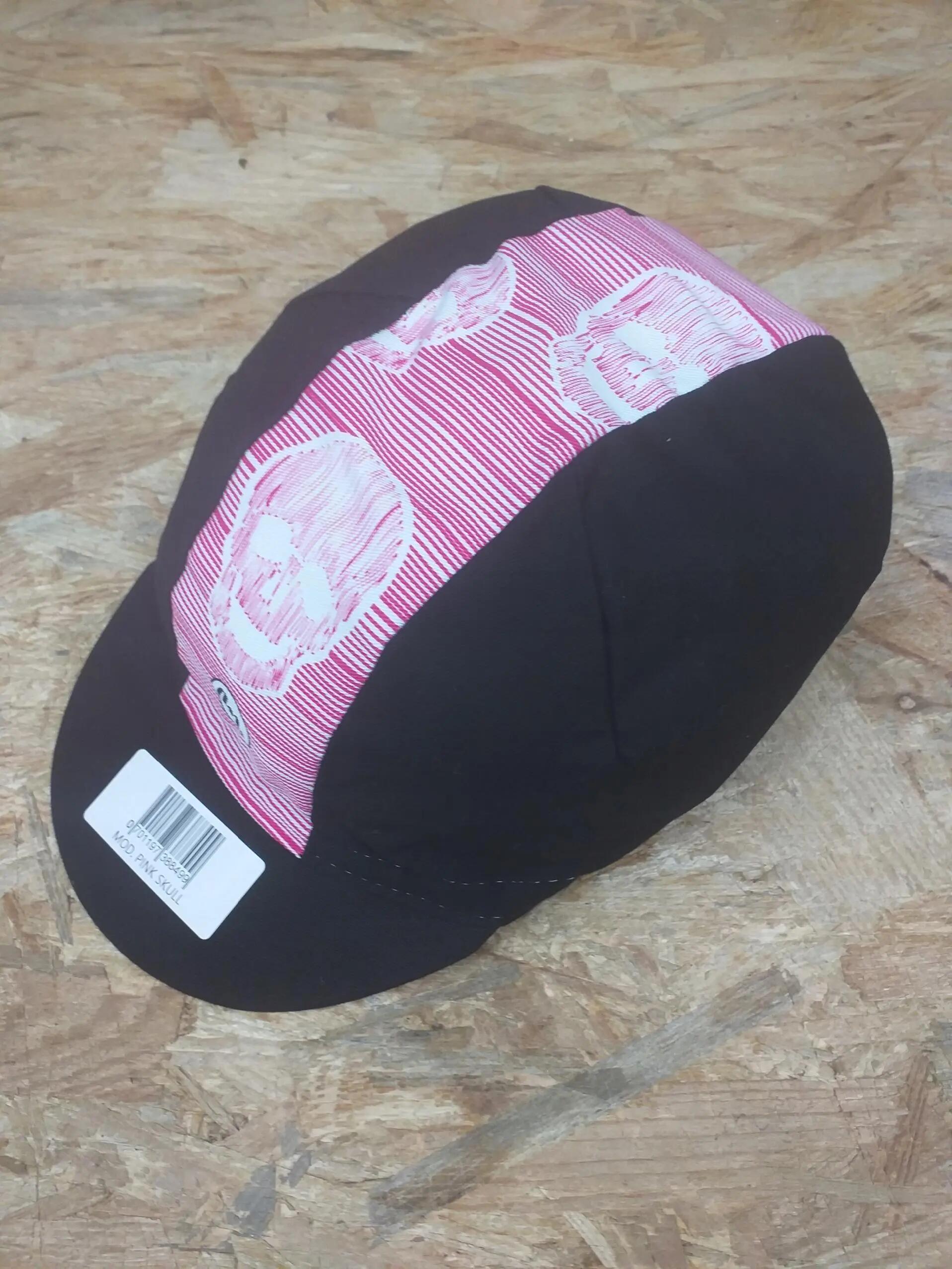 Casquette de cyclisme MB Wear rose à tête de mort, fabriquée en Italie 2/3