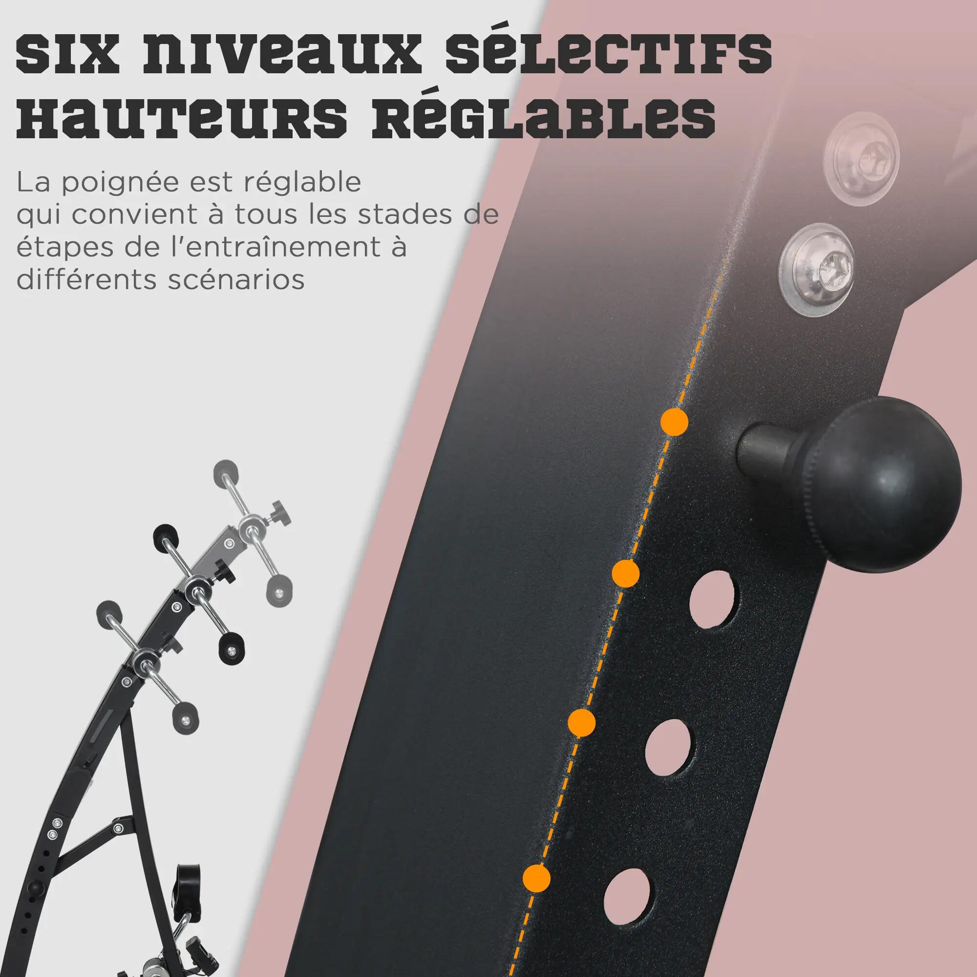 Vélo d'appartement pédalier rééducation bras jambes écran LCD noir 5/5
