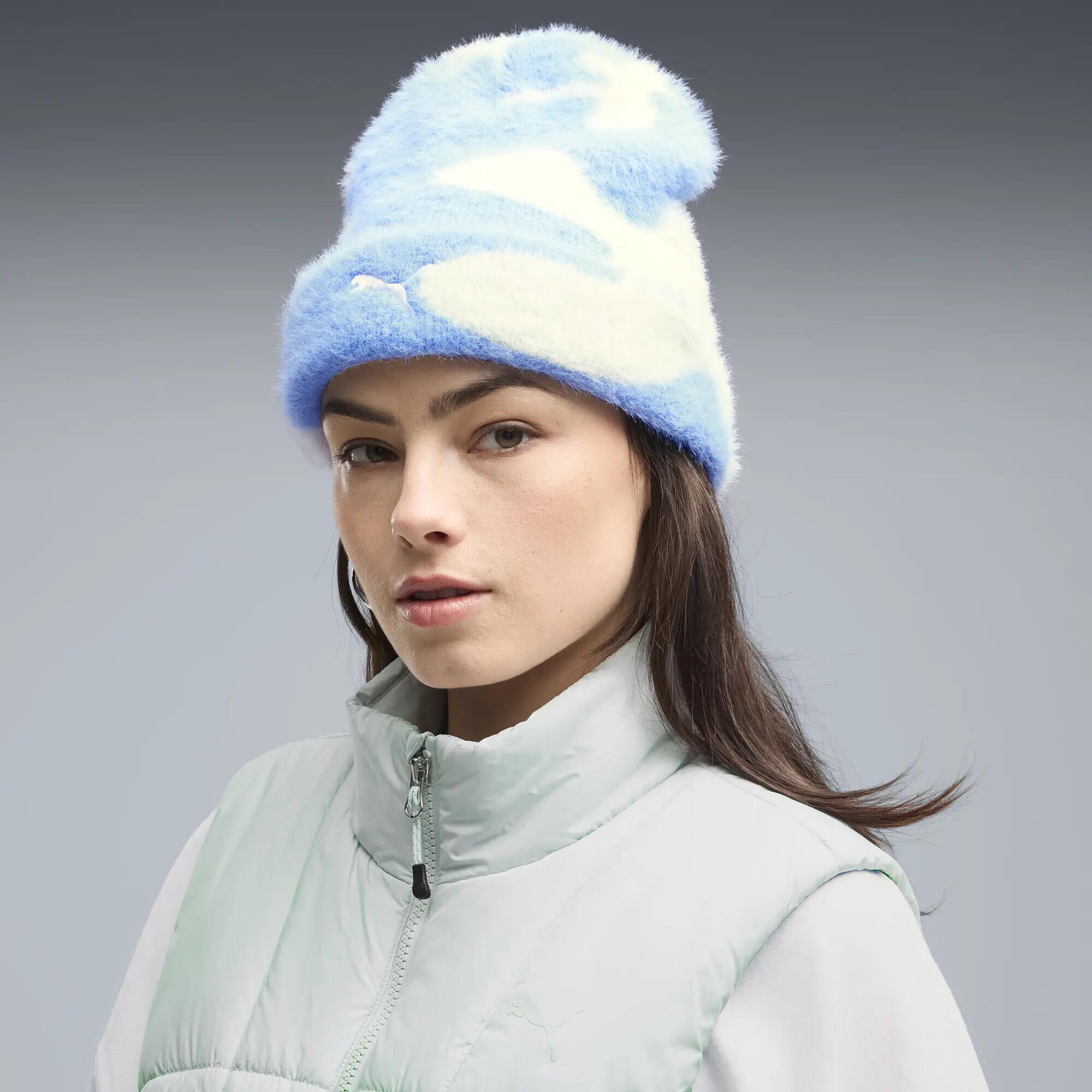 Gorro beanie de corona media de punto cepillado con estampado PUMA 2/3