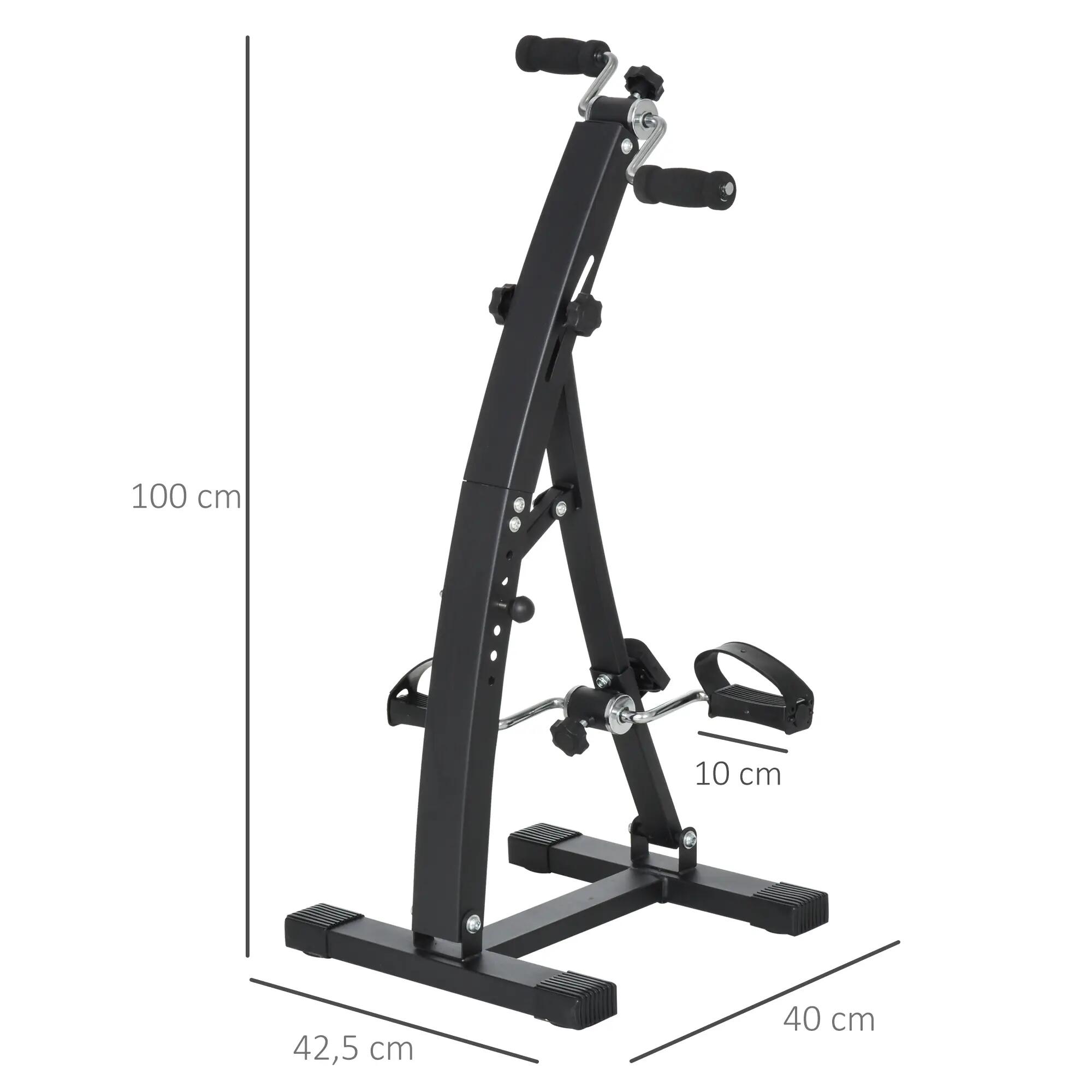 Vélo d'appartement pédalier rééducation bras jambes écran LCD noir 3/5