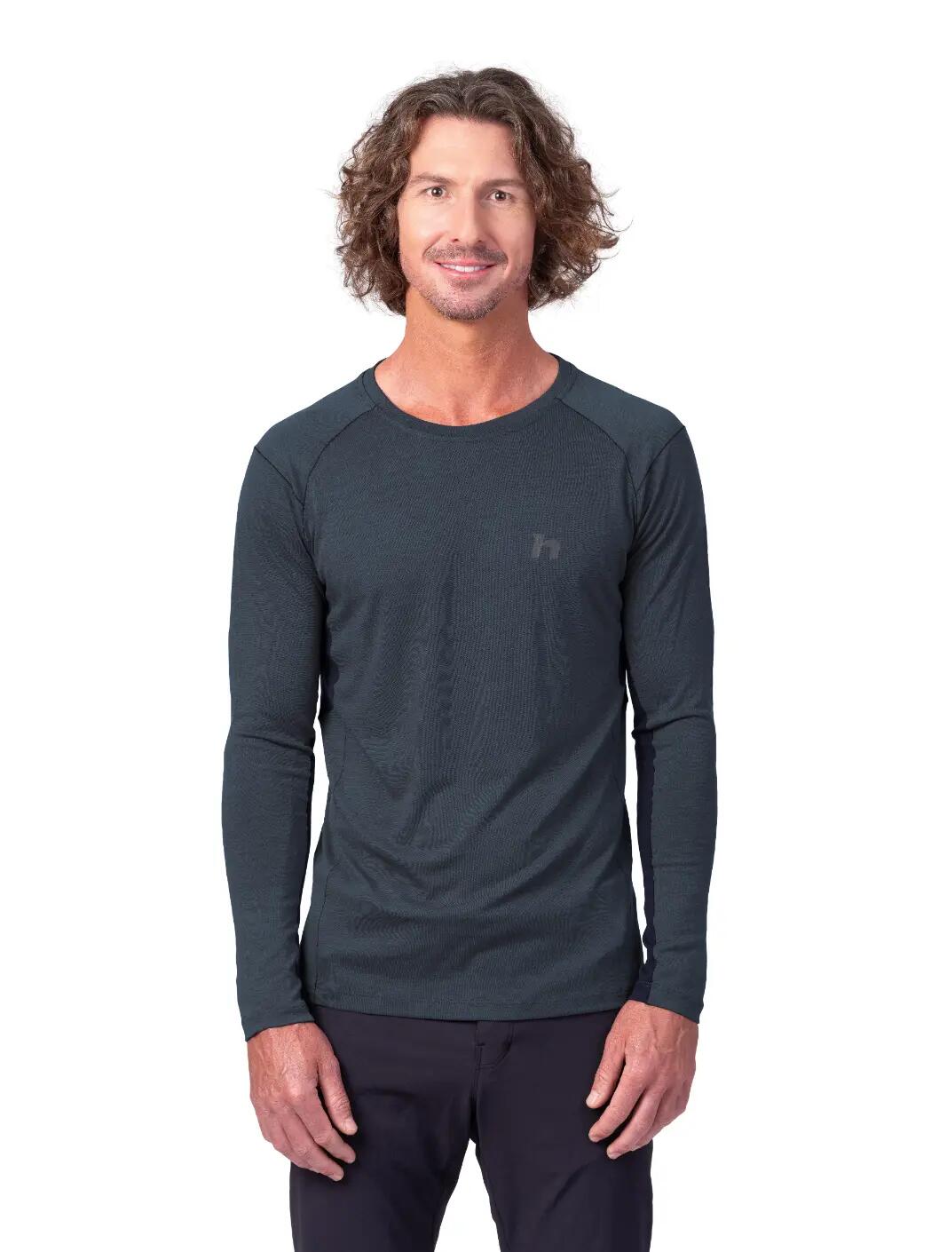 Maglietta sportiva da uomo a maniche lunghe in lana merino Hannah 4/7