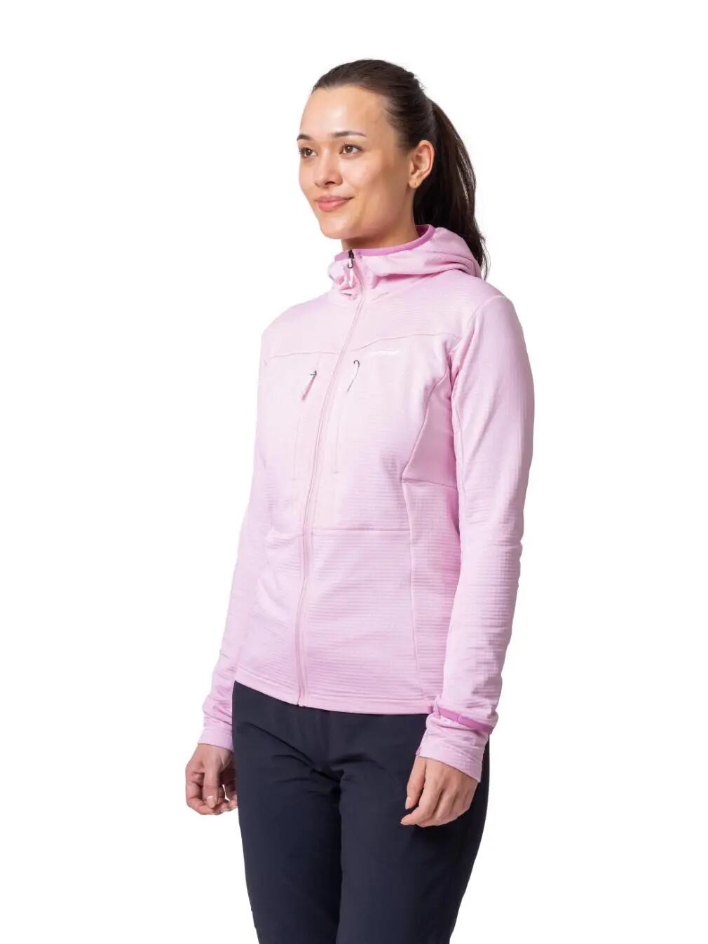 Hannah: technische fleece met capuchon en stretch voor dames 4/5