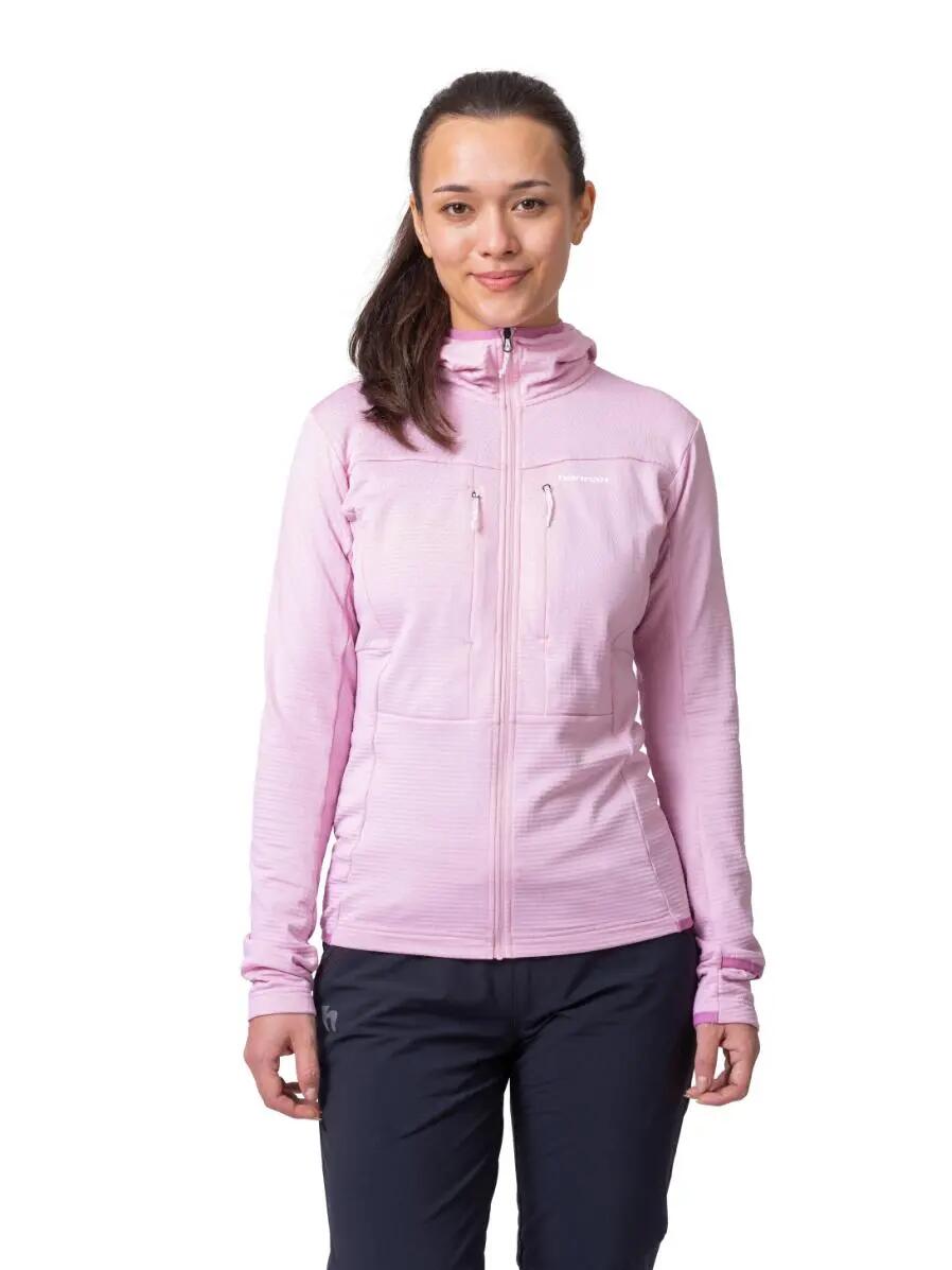 Hannah: technische fleece met capuchon en stretch voor dames 2/5