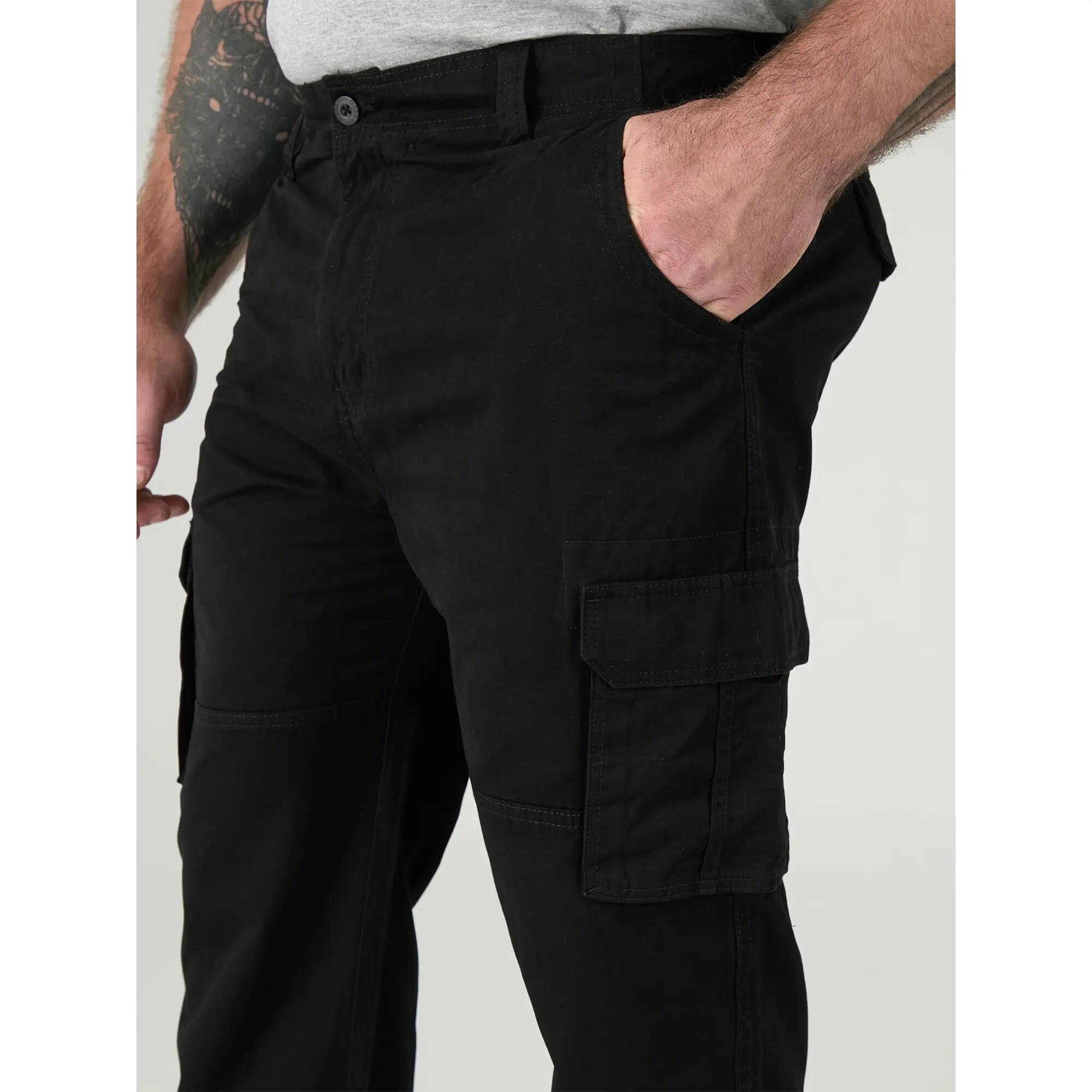 D555 Pantalon Uni À Poches Grande Taille ROBERT Homme (Noir) 6/6