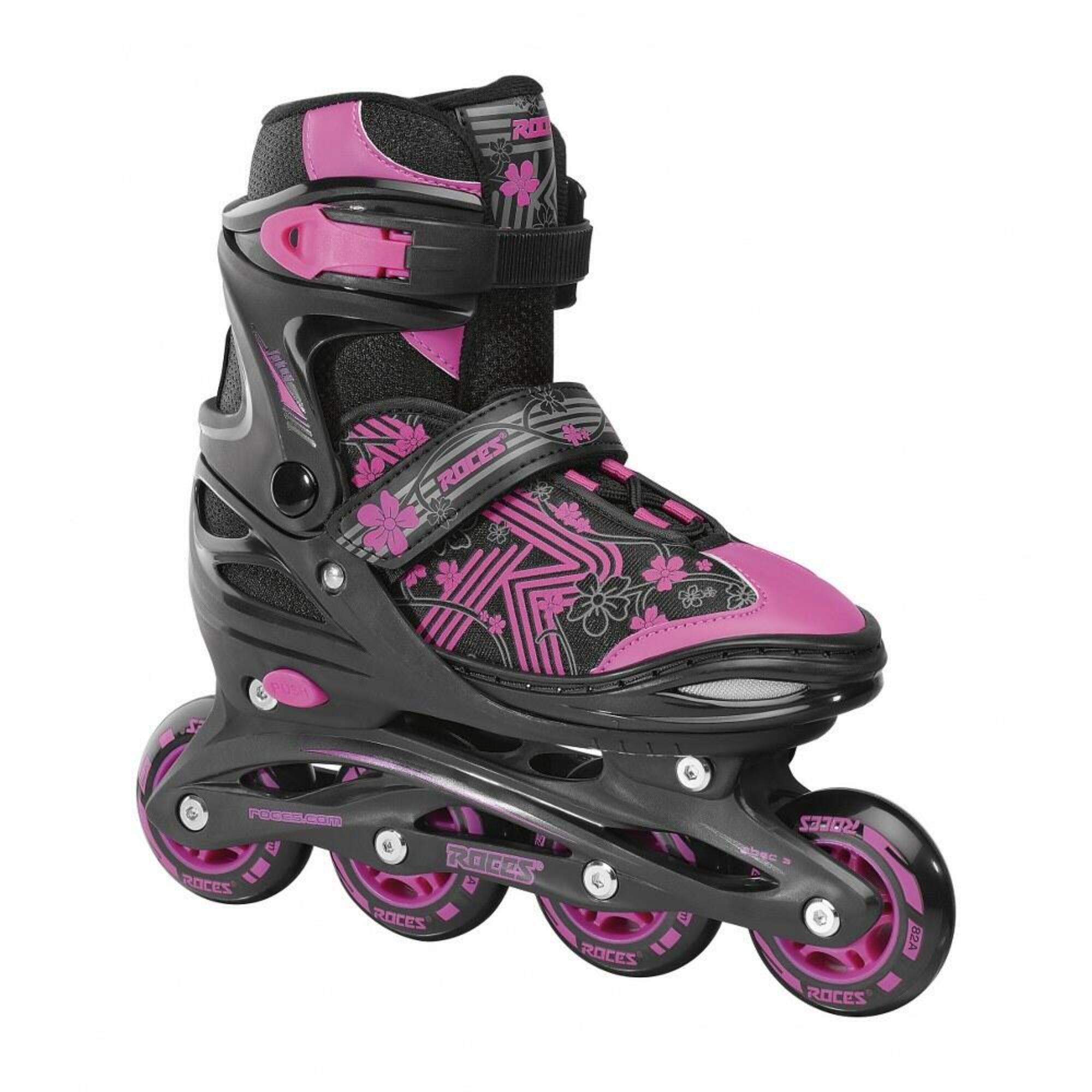 Roces - Rollers - Jokey 3.0 - Enfants - Ajustable - Noir - Rose - Patins À Roulettes - Noir - Decathlon