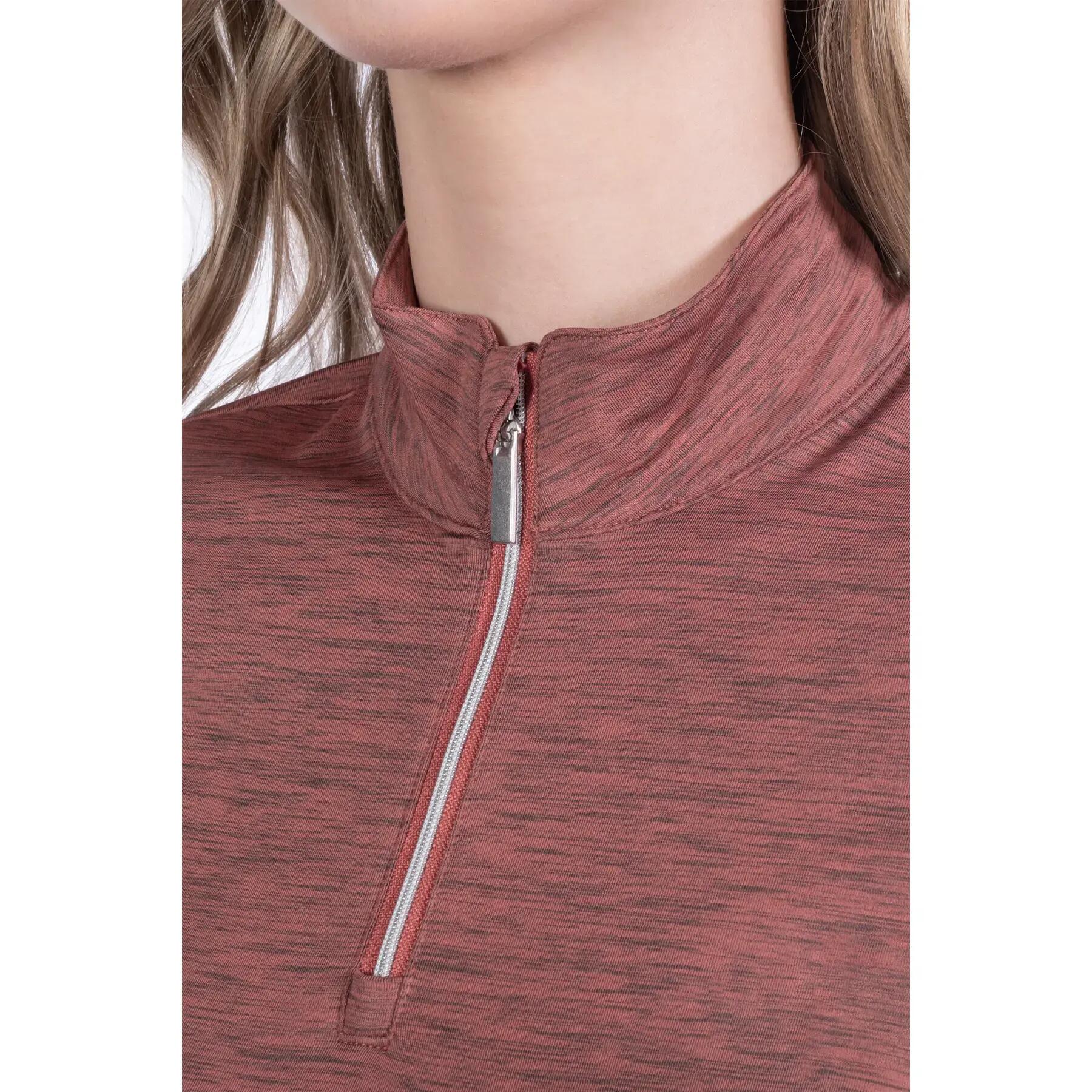 T-shirt equitazione a maniche lunghe da donna HKM Rosewood Melange 4/4