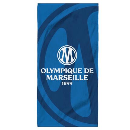 Serviette de bain 75x150 cm coton football Marseille - Mer