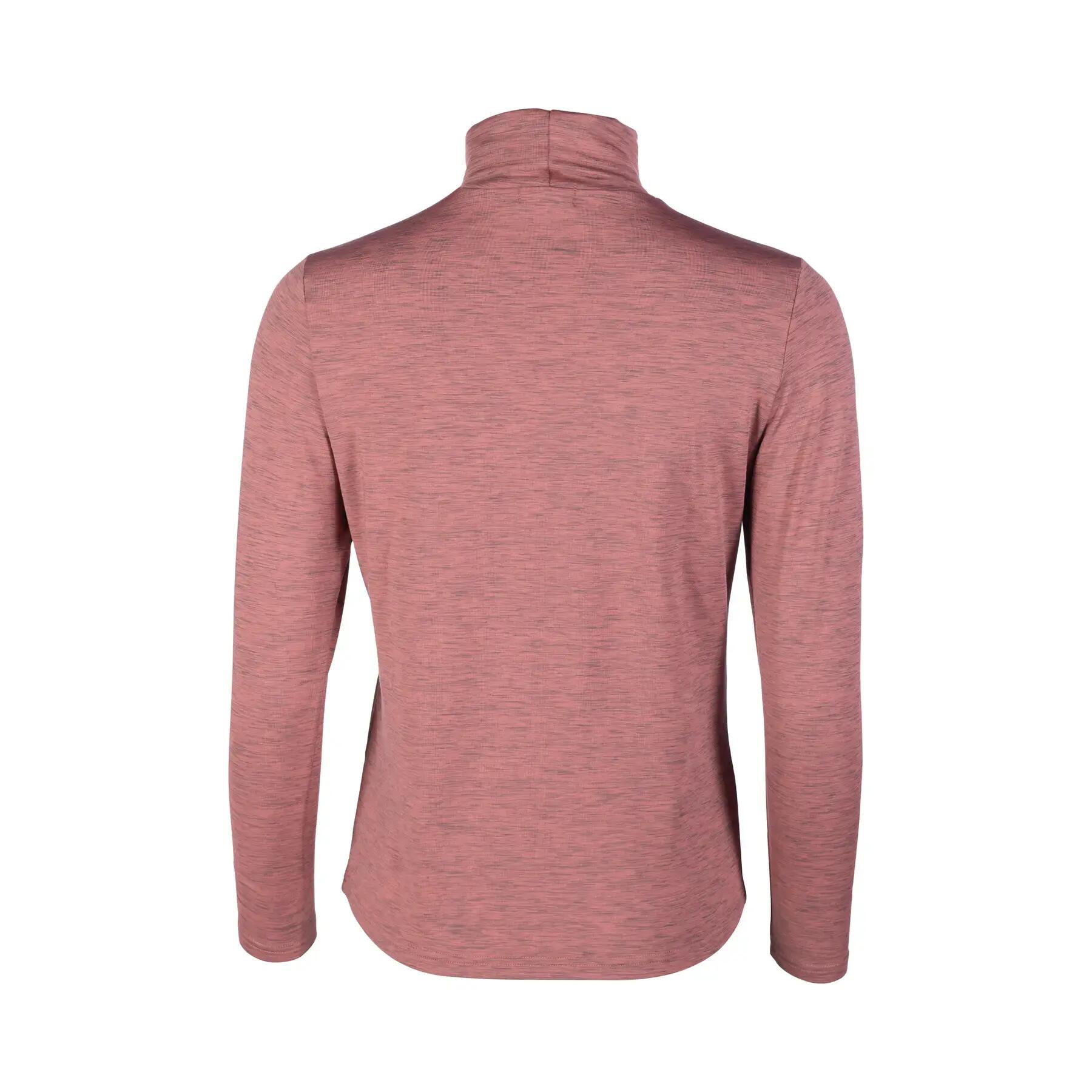 Paardrijshirt met lange mouwen en rolkraag meisje HKM Ruby 3/3