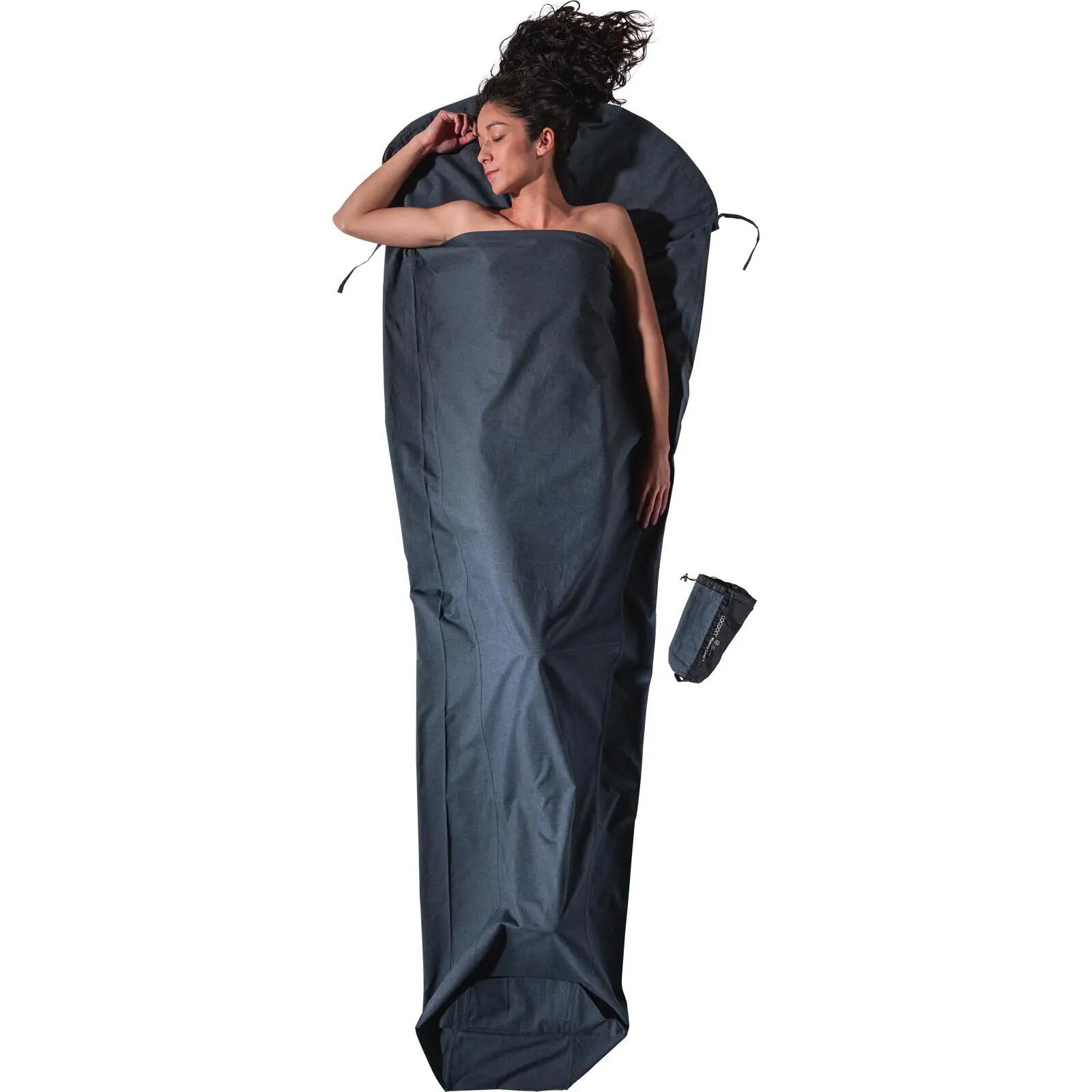 Reiseschlafsack Organic Cotton MummyLiner heather grey 2/3