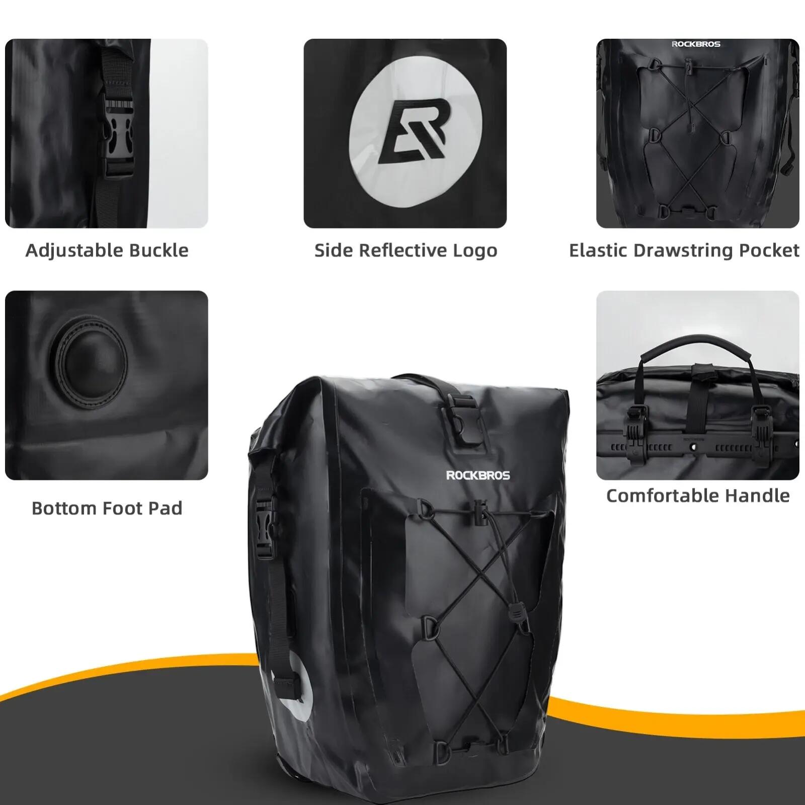 ROCKBROS 2 Stück Gepäckträgertasche Wasserdicht 4/7
