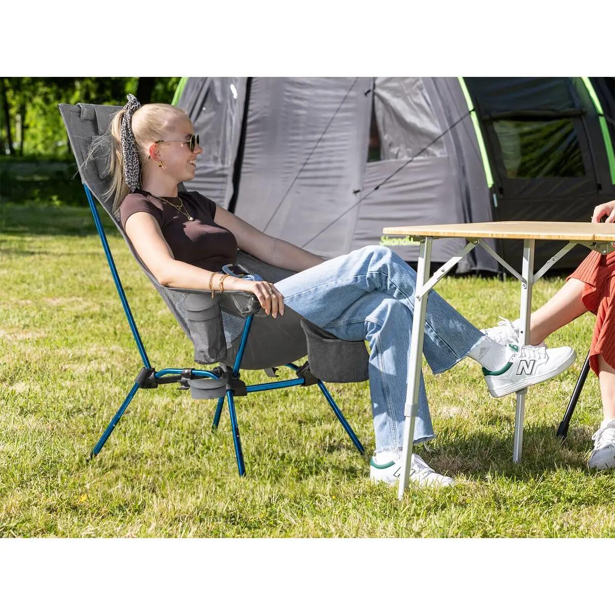 Cadeira de campismo Compact Flex - Peso máximo do utilizador 200 kg - dobrável 4/15