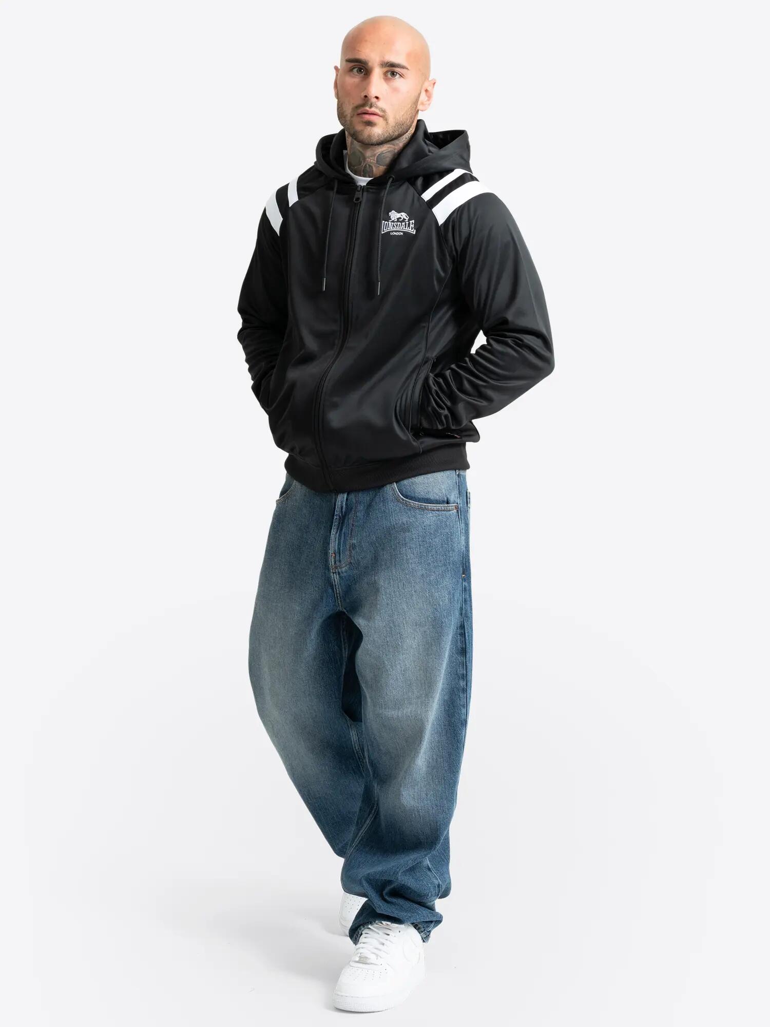 LONSDALE Herren Trainingsjacke mit Kapuze normale Passform GOLDERS 3/6