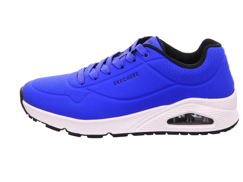Skechers Herren Schnürschuh Uno Stand On Air in blau 3/5