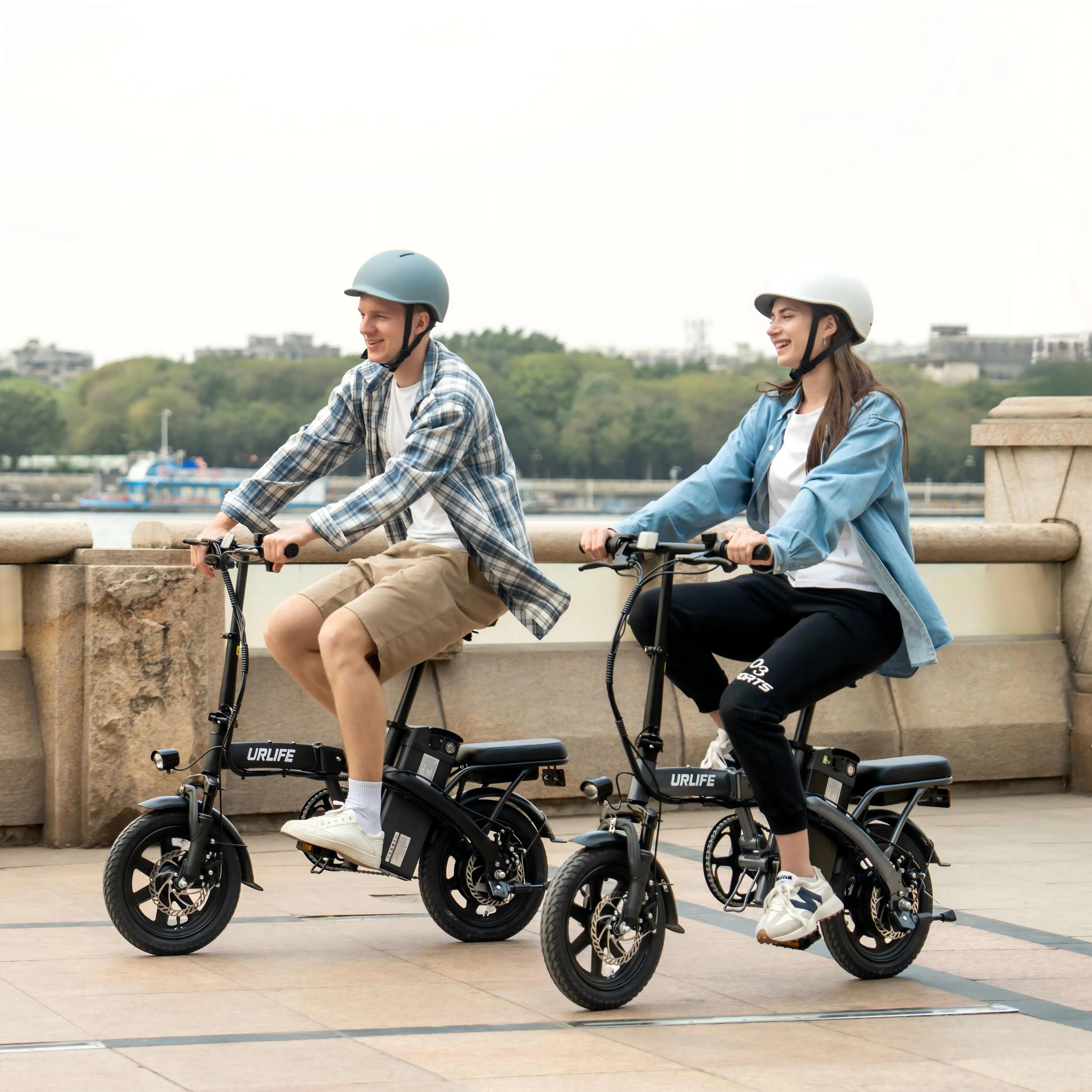 Bicicleta eléctrica plegable URLIFE F1L 48V batería extraíble 3x absorción 5/16