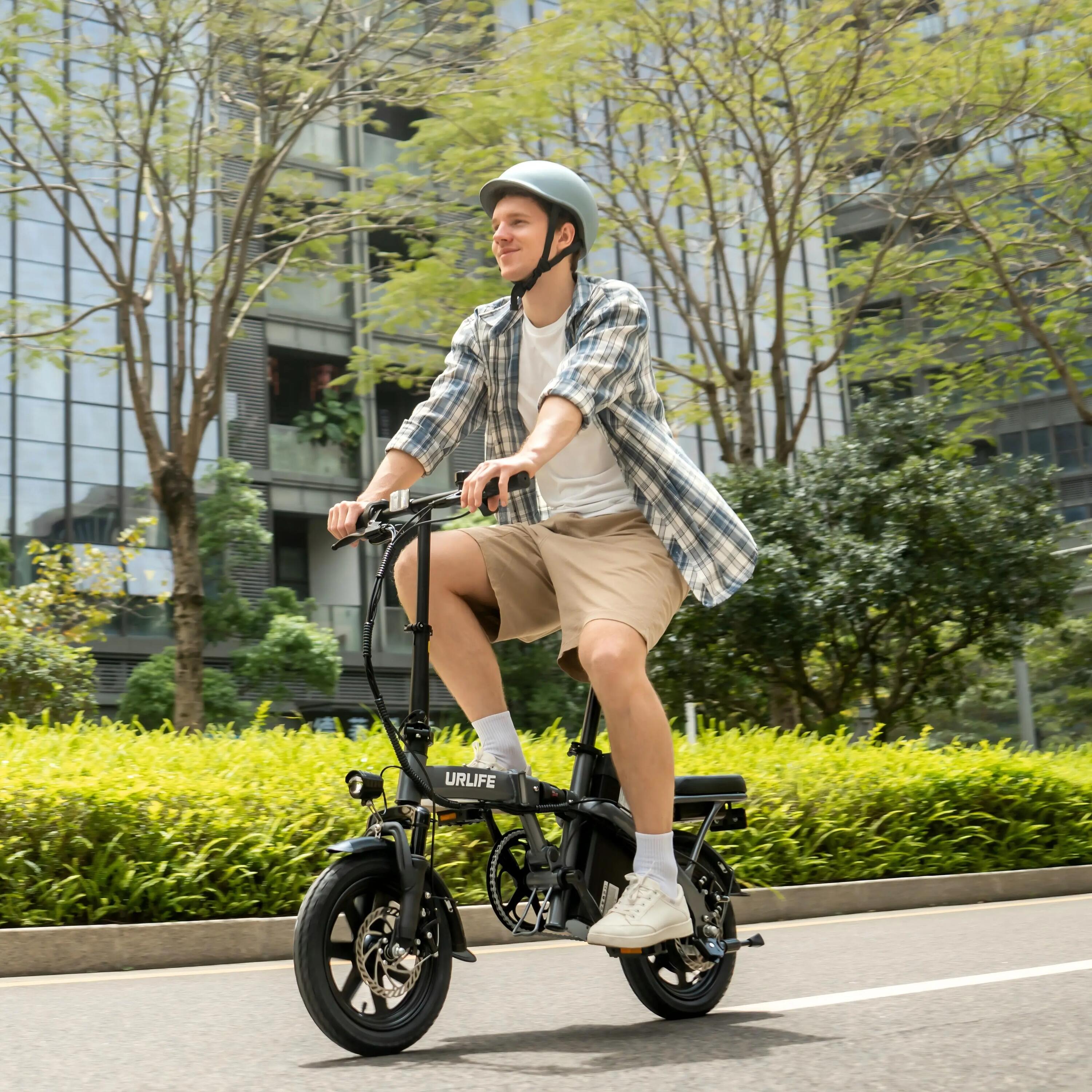 Bicicleta eléctrica plegable URLIFE F1L 48V batería extraíble 3x absorción 4/16