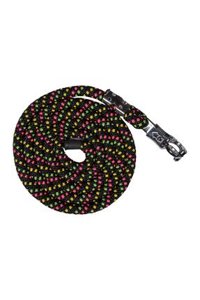 licou en corde NeonFlash avec mousqueton noir – 180 cm