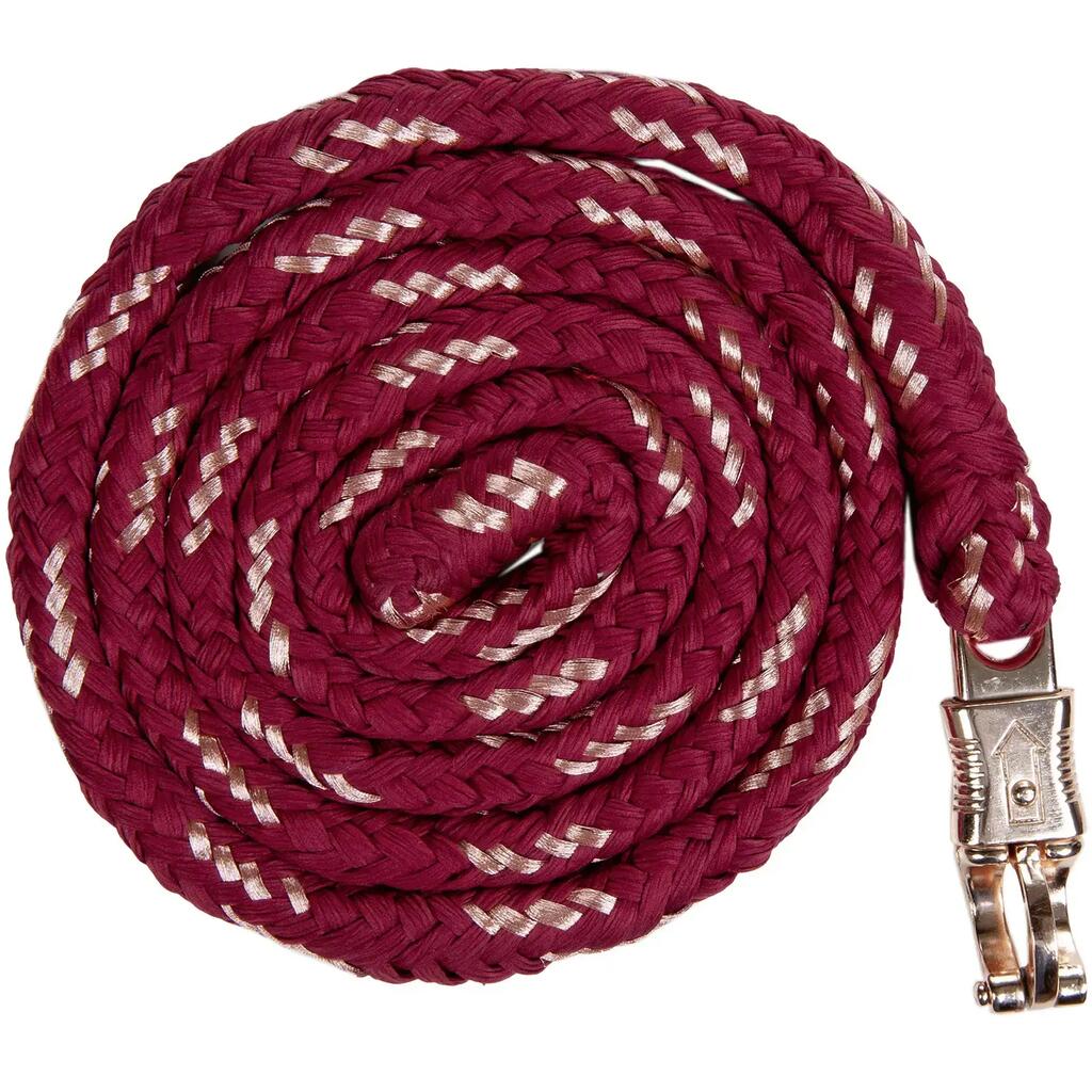 Riding lanyard with anti-panic snap hook HKM Rosegold