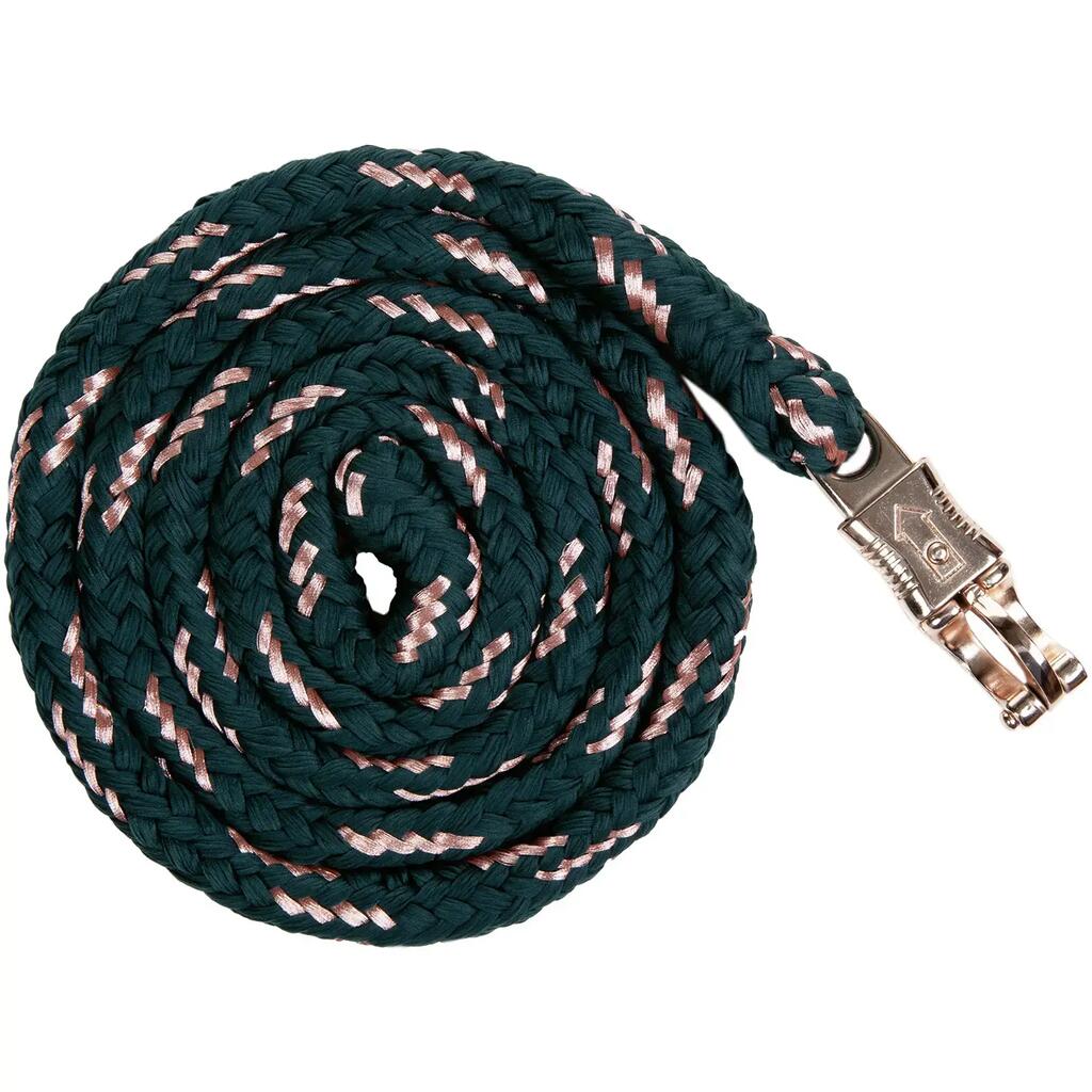 Riding lanyard with anti-panic snap hook HKM Rosegold