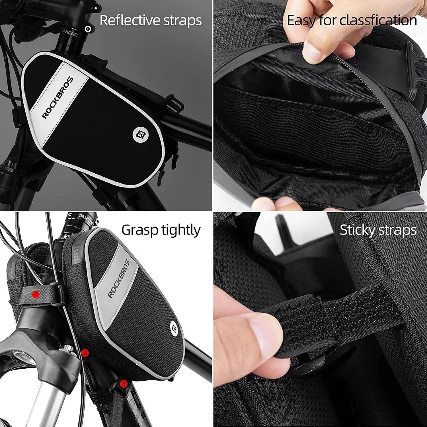 ROCKBROS Fahrradtasche Rahmentasche Handyhalterung 6/6