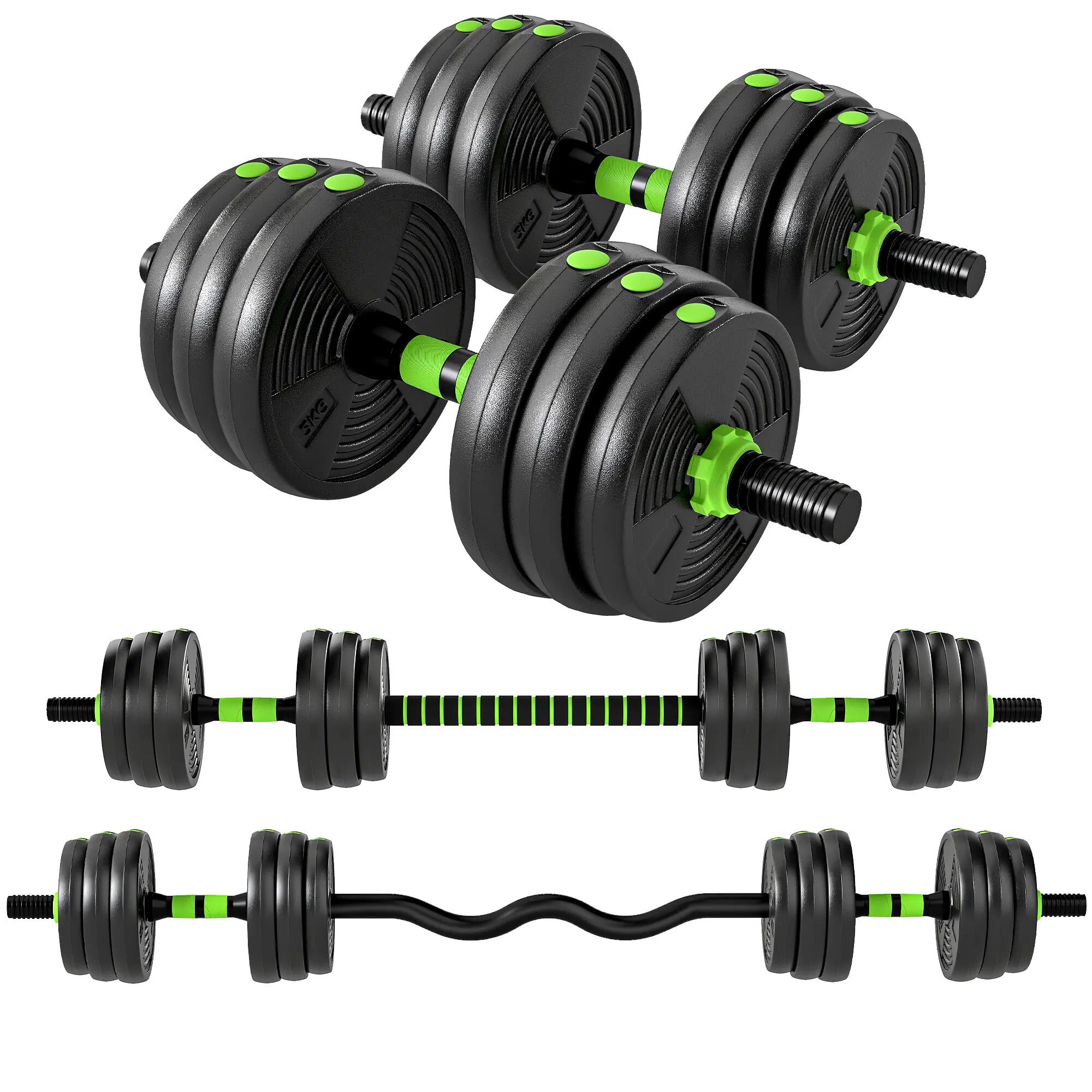 Ensemble haltères musculation 3 en 1 haltères Olympic barre Curl EZ barre 20 Kg 5/5