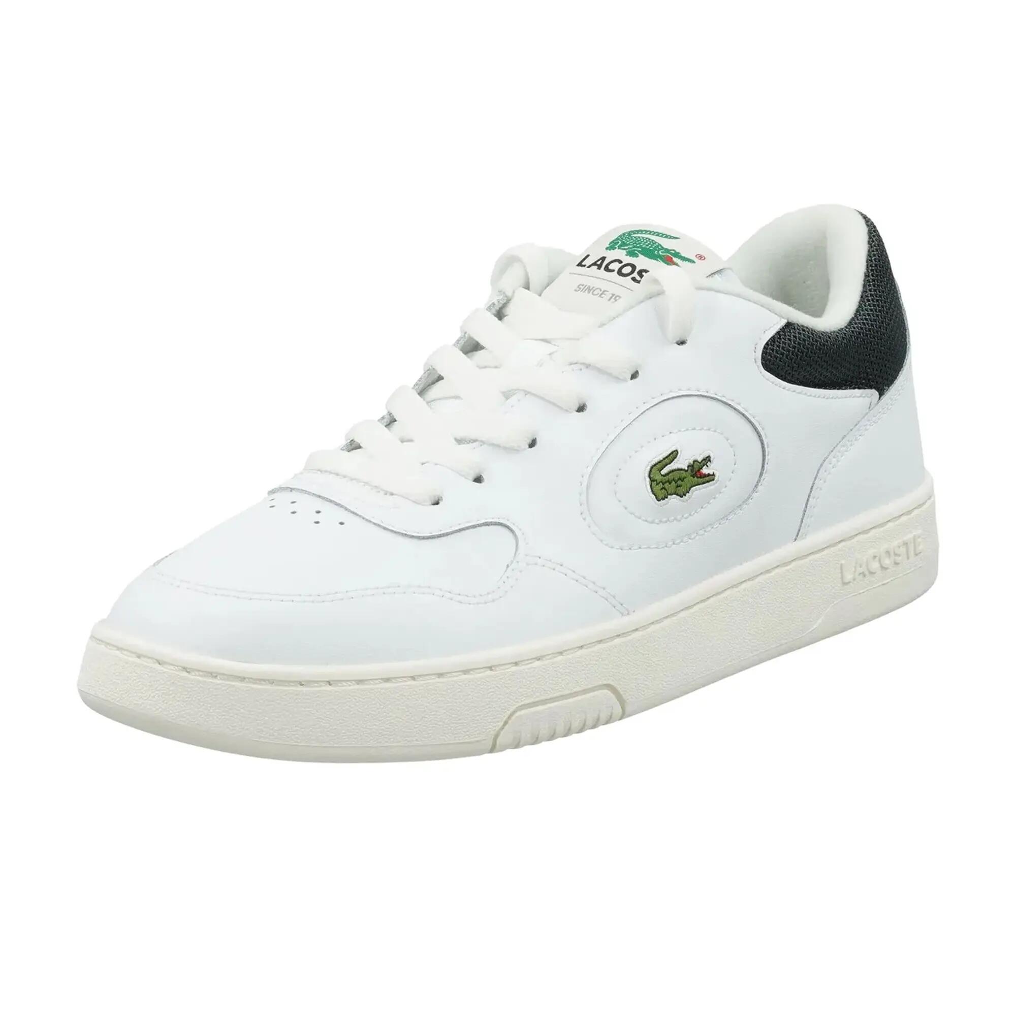 Heren Lineset Grain Leather Trainers (Wit) 7/7