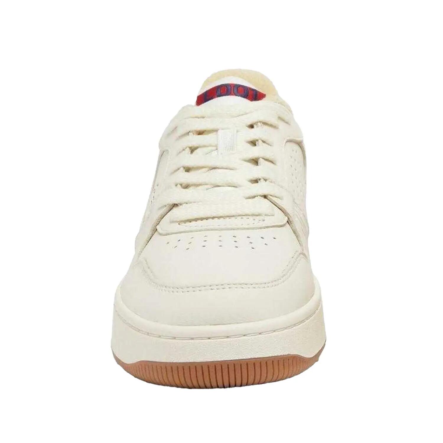 Mens L001 Leather Trainers (Off White) 6/6