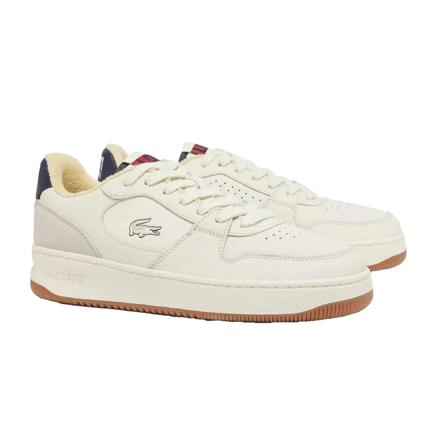 Mens L001 Leather Trainers (Off White) 5/6
