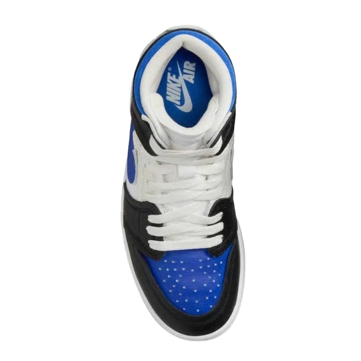 Scarpe Sportive PelleDonna Nike Air Jordan 1 Bianco Nero Blu 5/5
