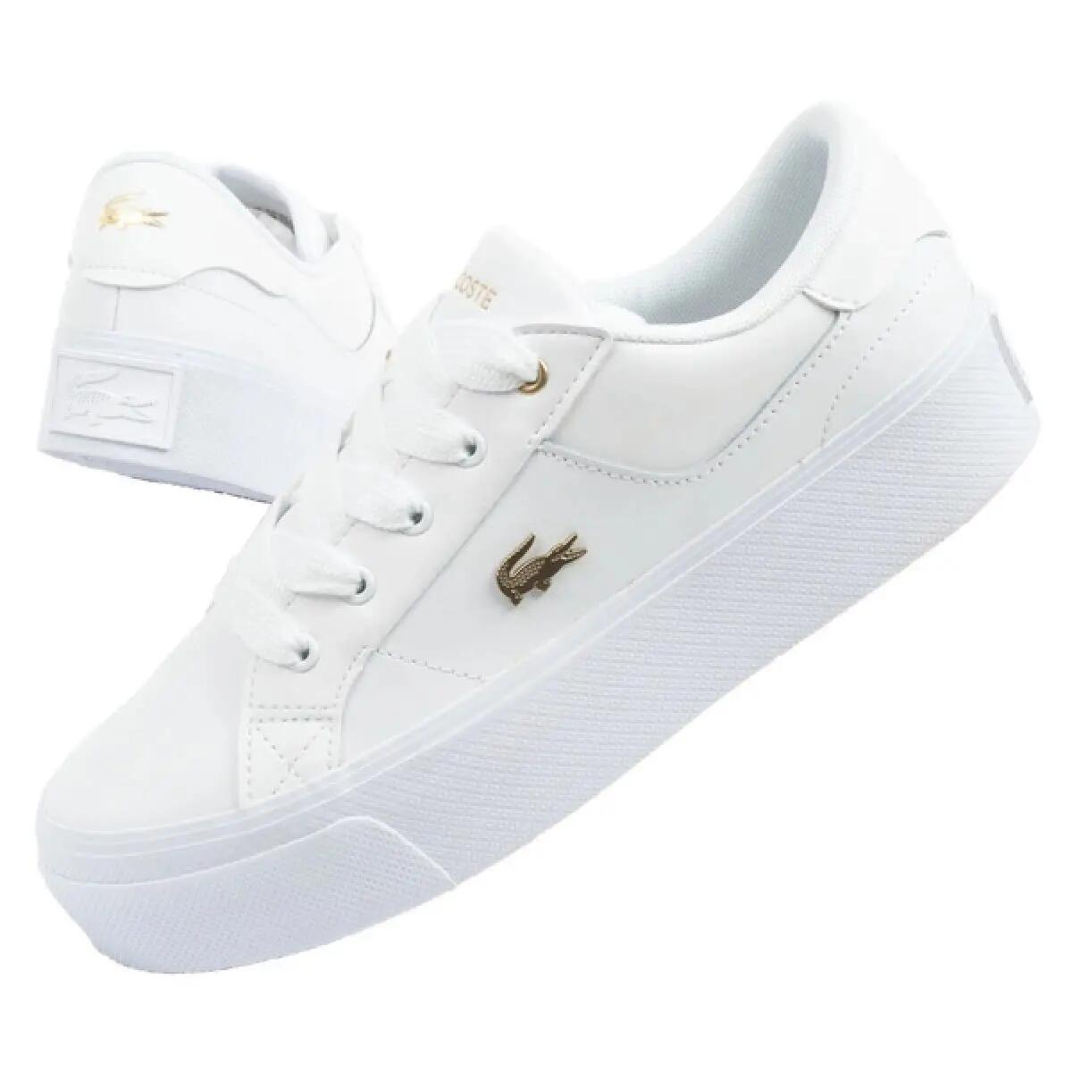 Scarpe Sportive Pelle PiattaformaDonna Lacoste Ziane Bianco 6/10