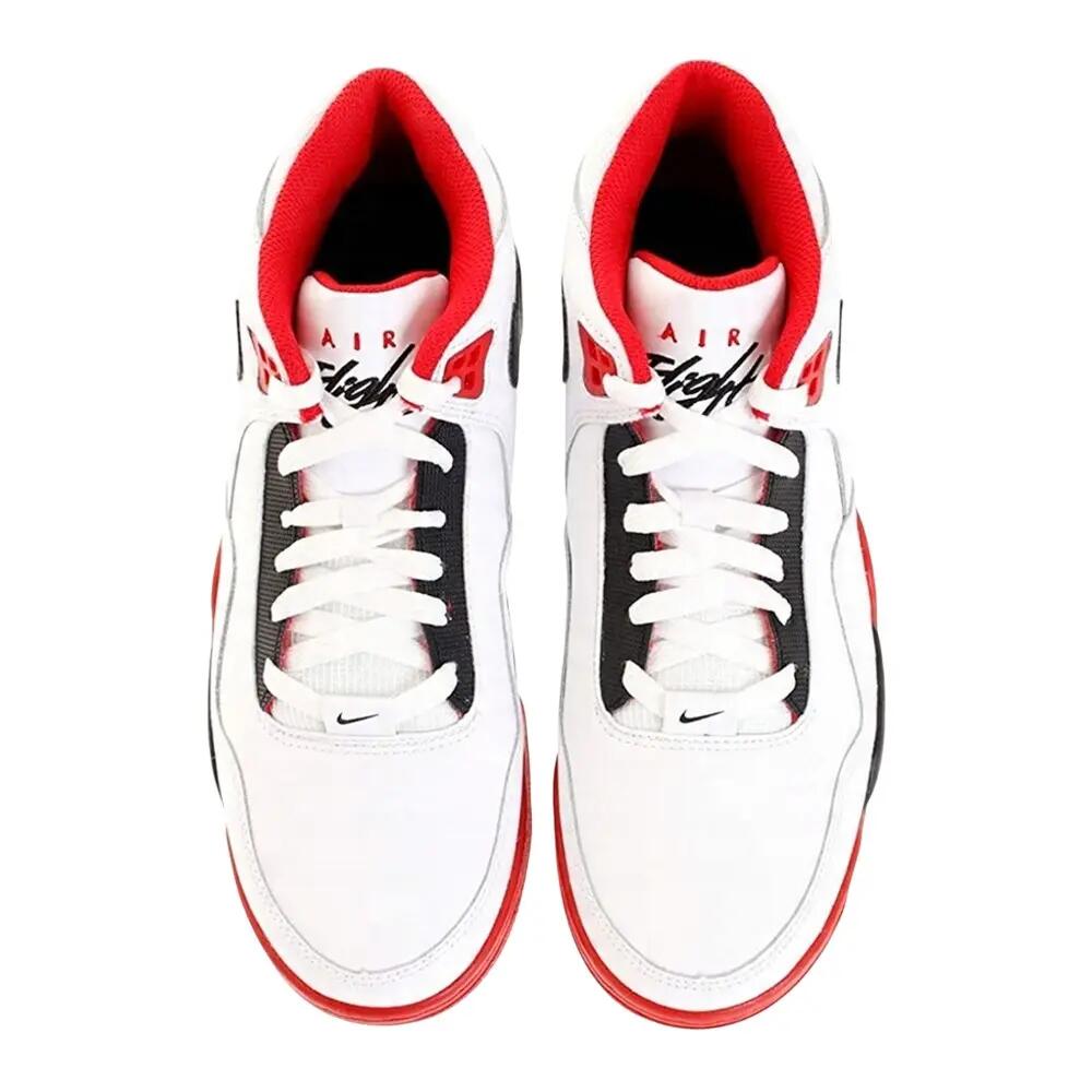 Heren Legacy Flight Leren Trainers (Wit, Rood) 5/6