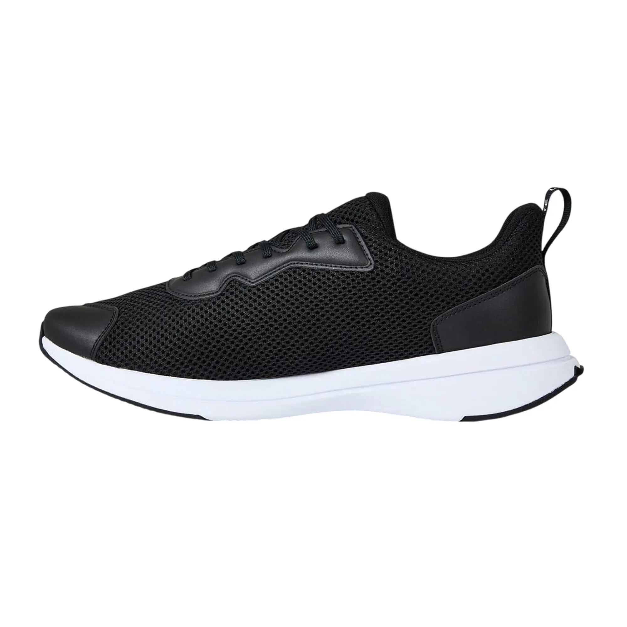 Mens Neo Runbase Leather Trainers (Black/White) 4/4