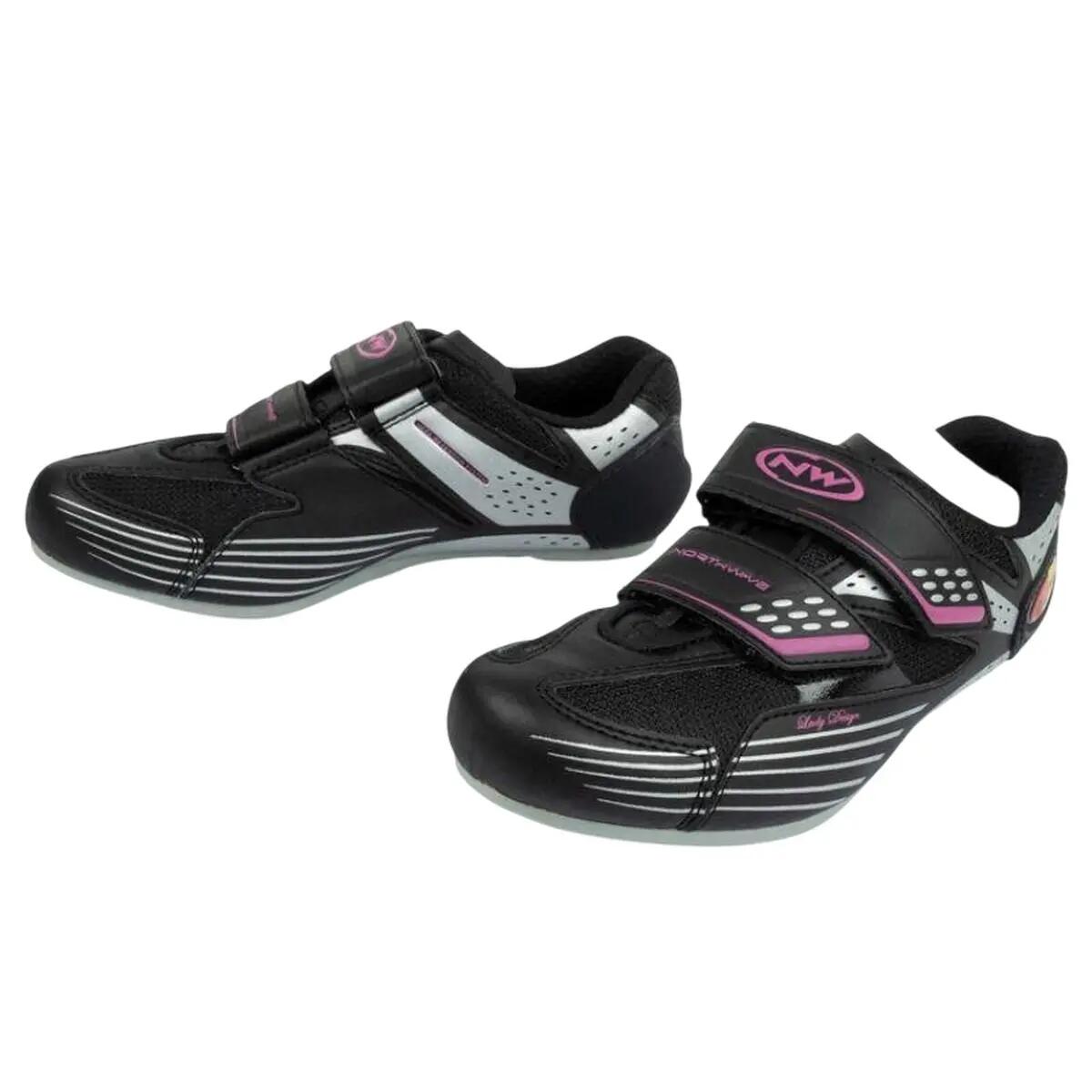 Chaussures Cyclisme MOON Femme (Noir / Rose) 5/6