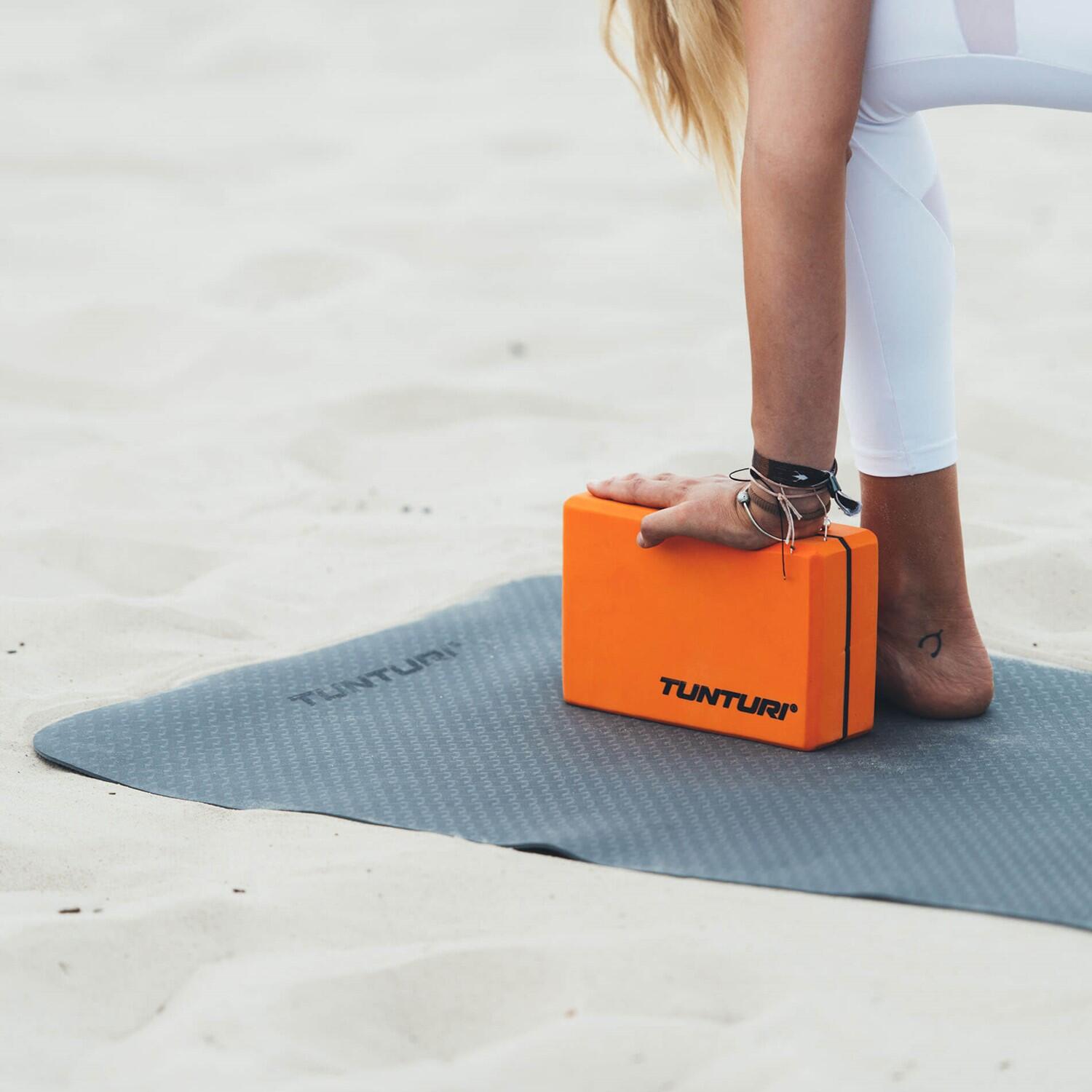 Ladrillo Yoga bicolor naranja / negro 3/7