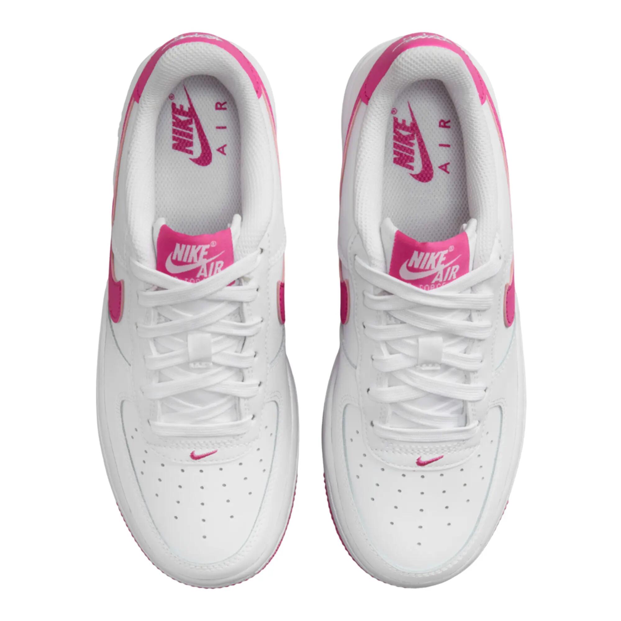 Scarpe Sportive Pelle Donna Nike Air Force 1 Bianco Rosa 6/7