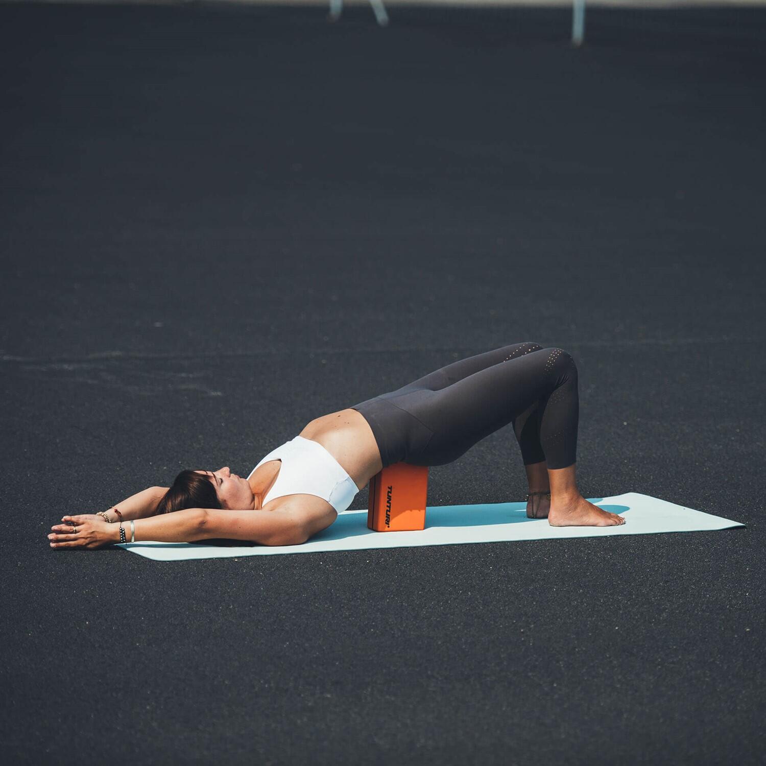 Ladrillo Yoga bicolor naranja / negro 4/7