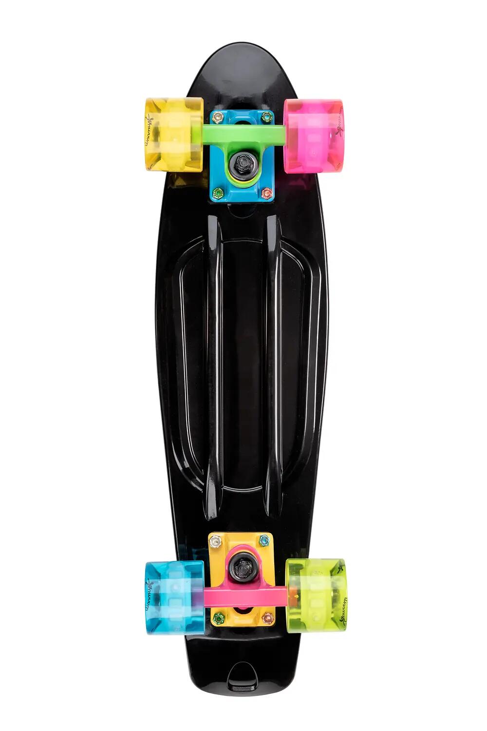 muuwmi Skateboard ABEC 5 Fun Neon, mit Leuchtrollen 8/14