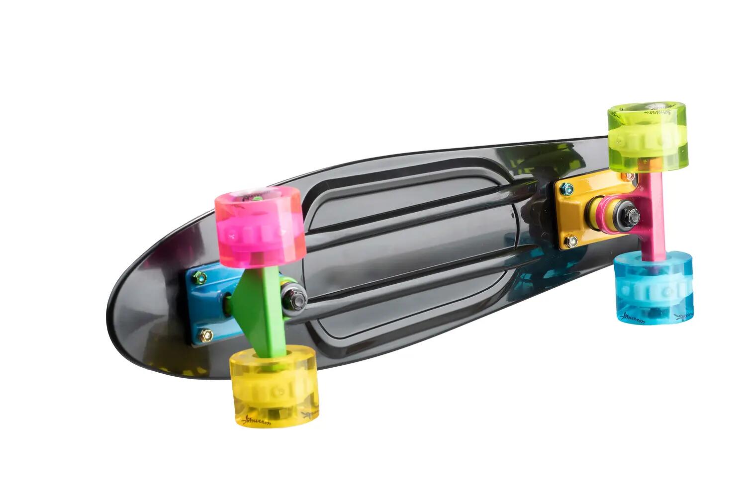 muuwmi Skateboard ABEC 5 Fun Neon, mit Leuchtrollen 11/14