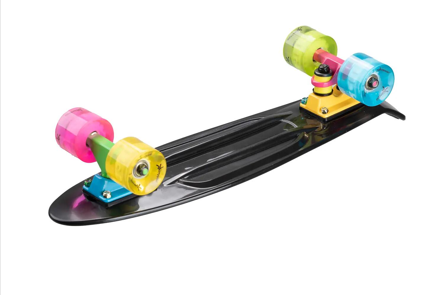 muuwmi Skateboard ABEC 5 Fun Neon, mit Leuchtrollen 9/14