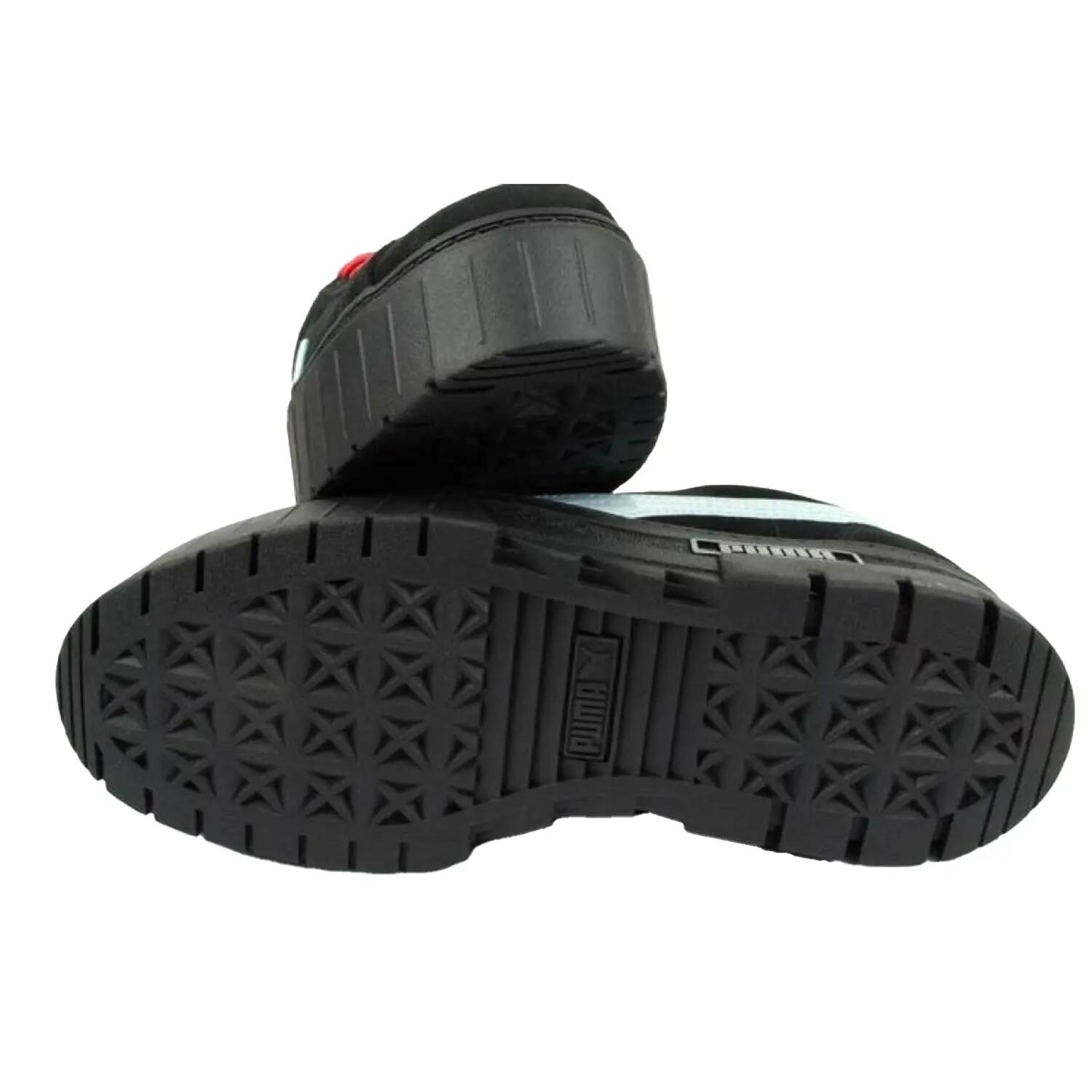 Dames Mayze Dua Lipa Leren Trainers (Zwart) 6/10