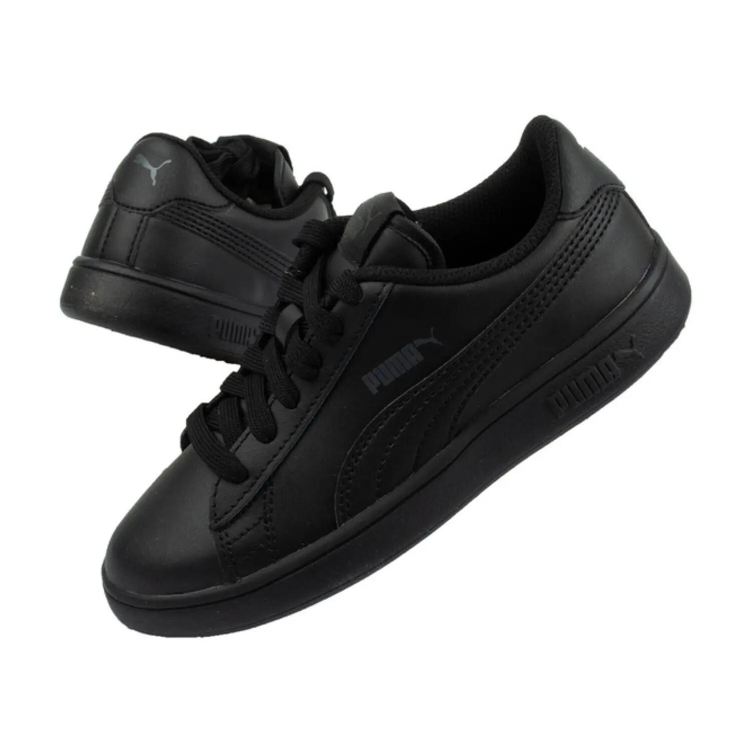 Calçado Smash V2 Ecological Leather para crianças e jovens (Preto) 6/10