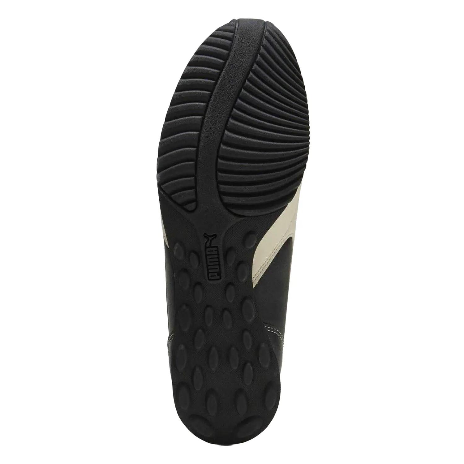 Lederen platte sprintschoenen voor dames (Zwart, Wit) 6/7