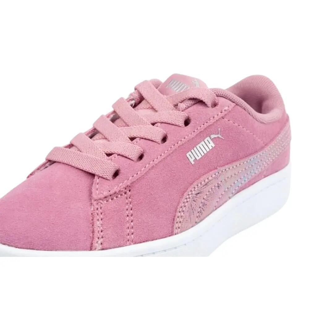 Scarpe Sportive Pelle Di Camoscio Bambini Puma Vikky Rosa 7/9
