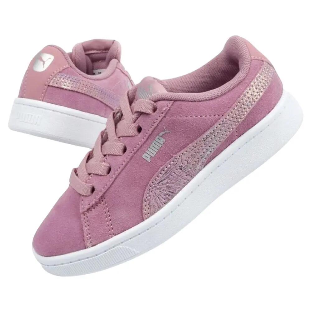 Scarpe Sportive Pelle Di Camoscio Bambini Puma Vikky Rosa 6/9